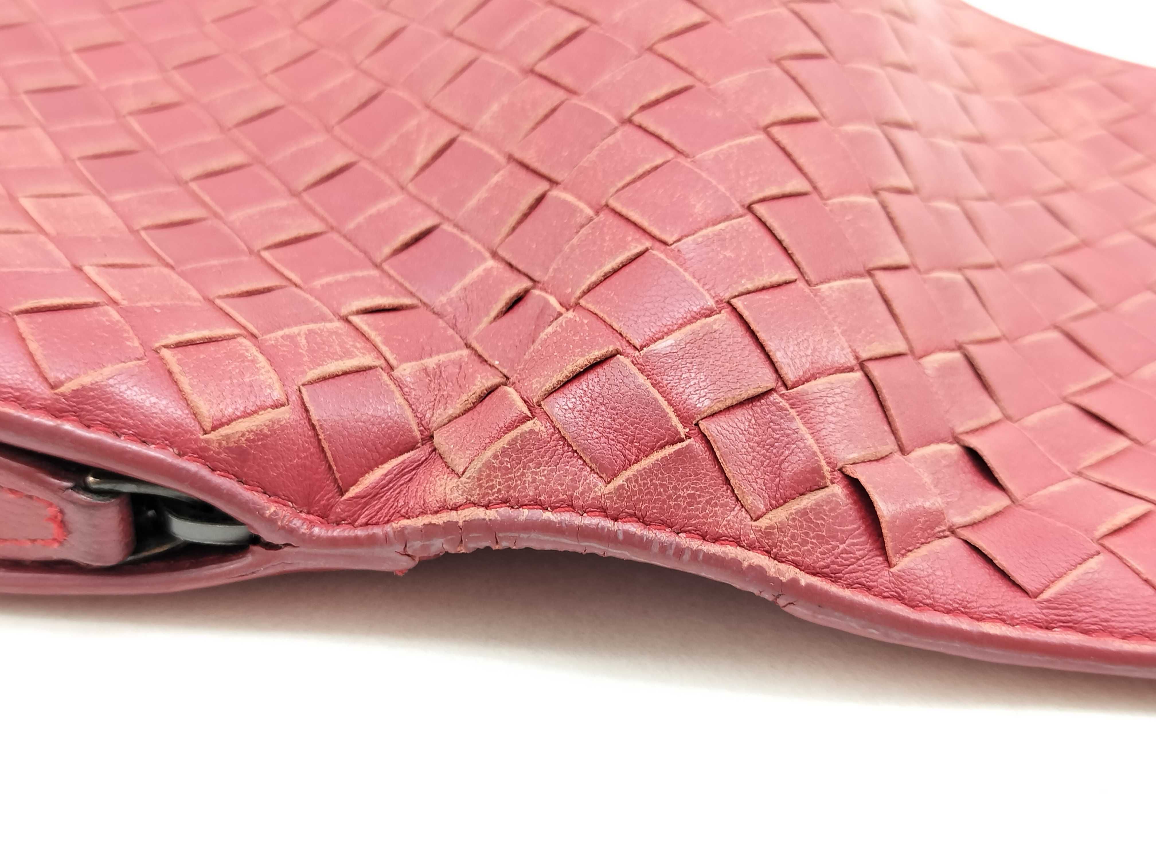 Intrecciato Bi-fold Wallet, Red — view 15