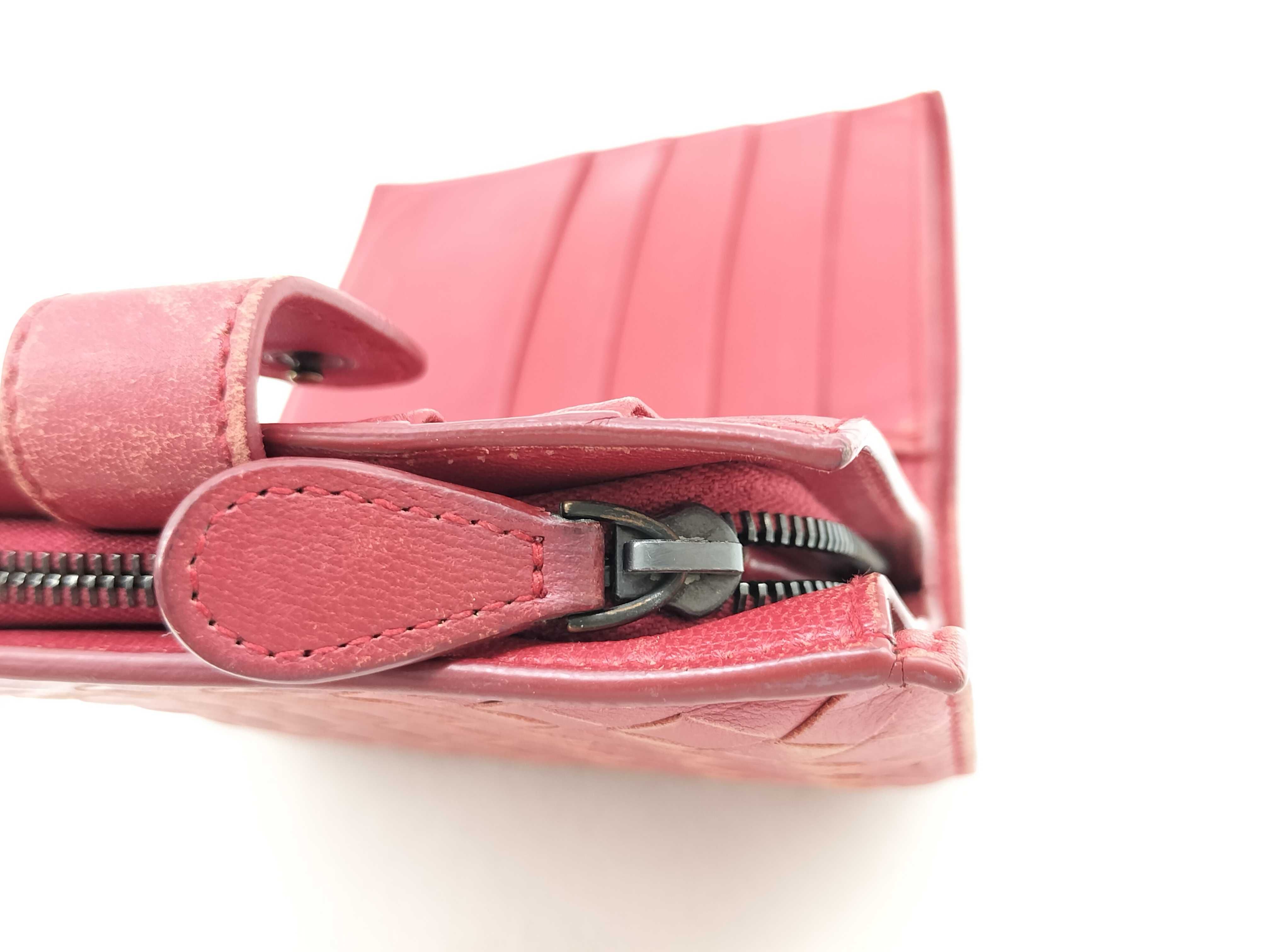 Intrecciato Bi-fold Wallet, Red — view 8