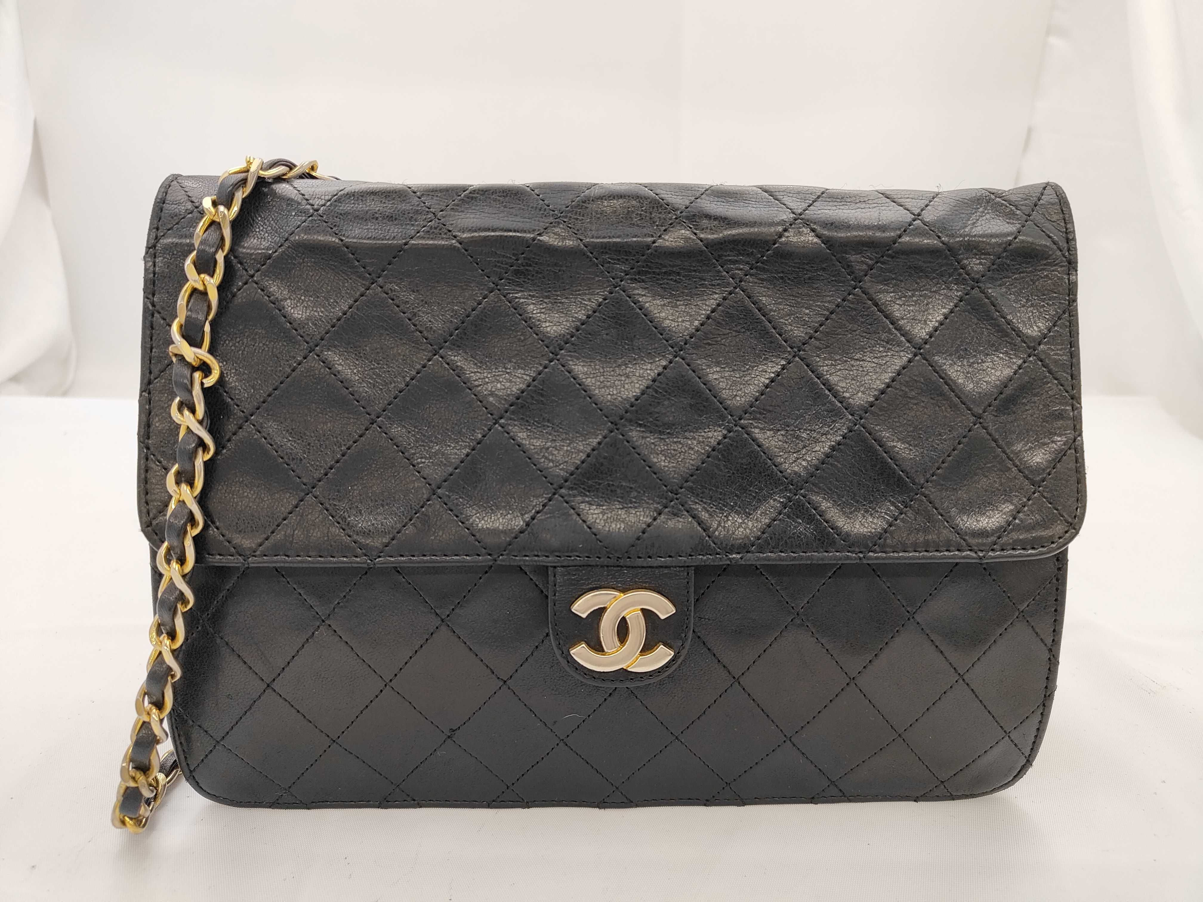 Lambskin Push-Lock Matelassé Shoulder Bag