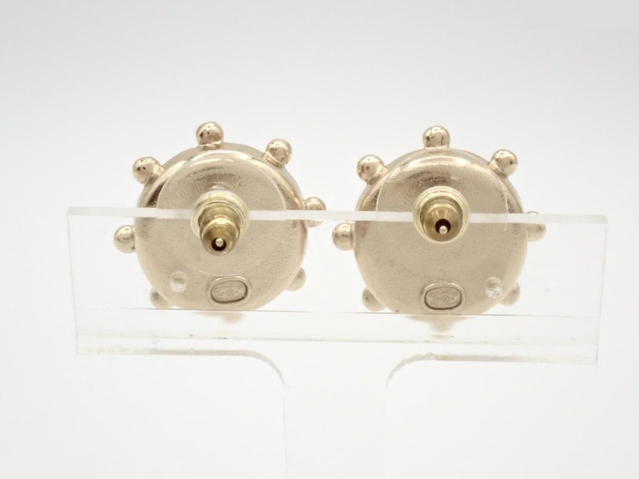 Coco Mark Rhinestone Faux Pearl Earrings GP — view 2