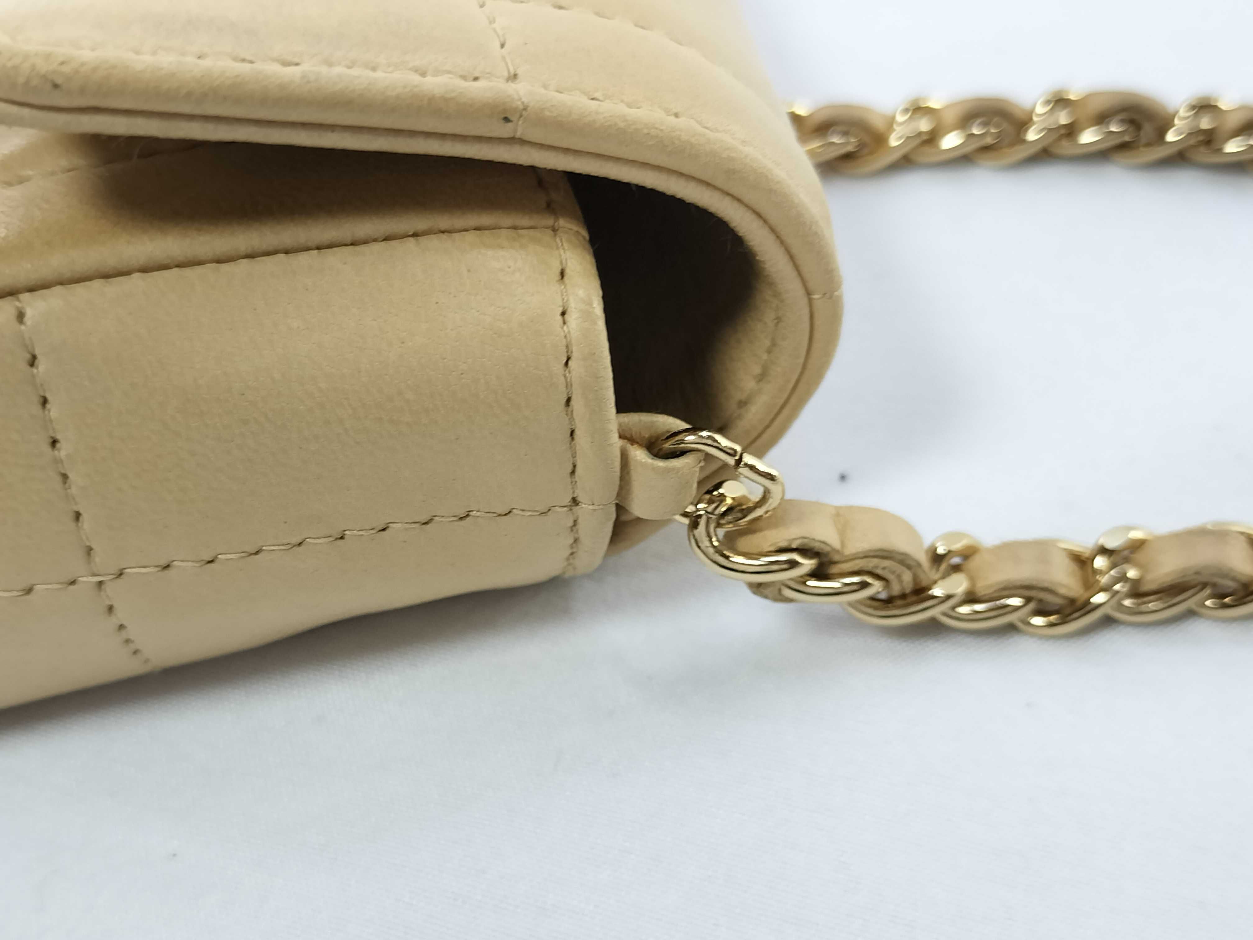 chocolate bar chain bag beige shoulder bag — view 4