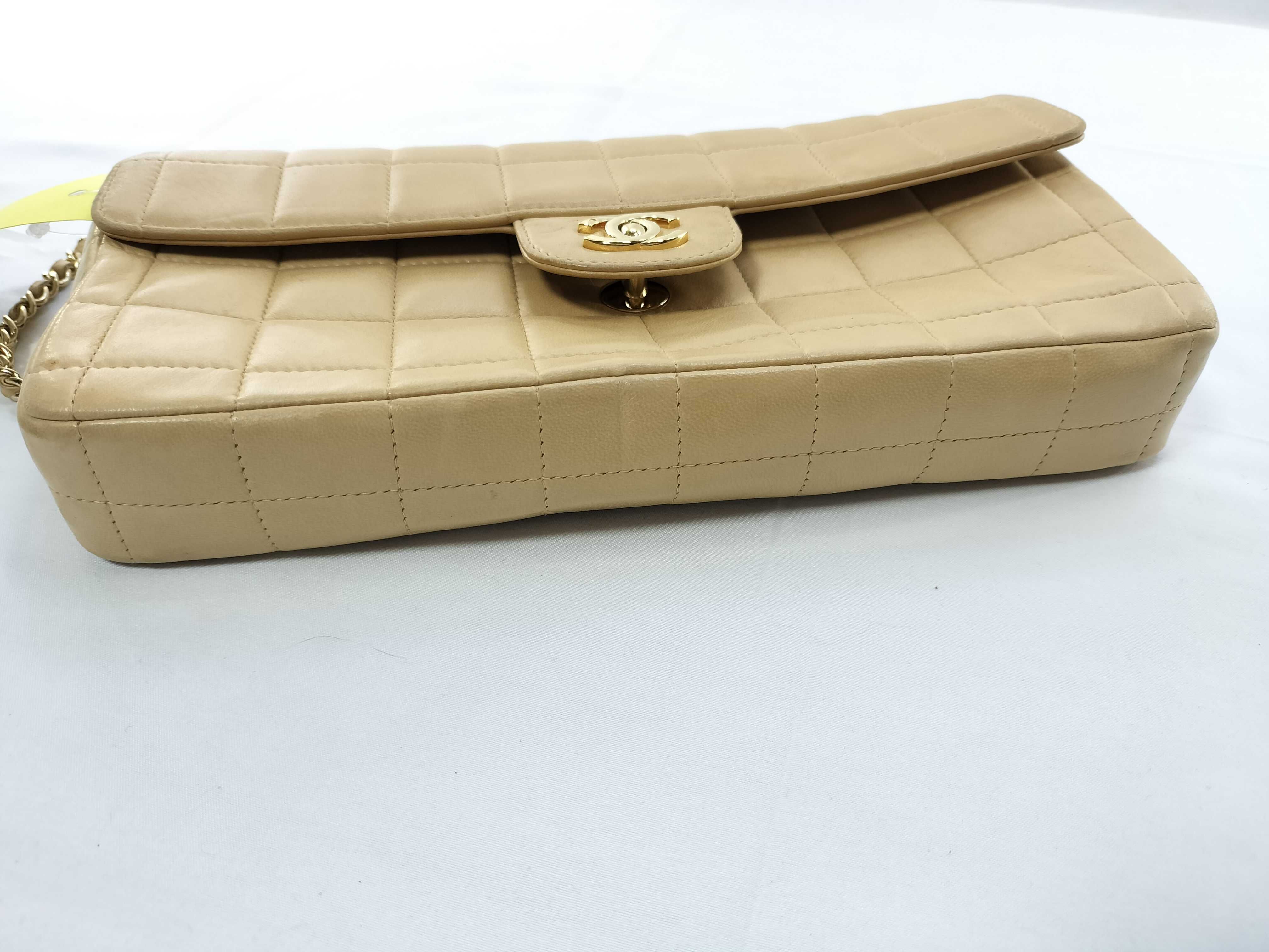 chocolate bar chain bag beige shoulder bag — view 6