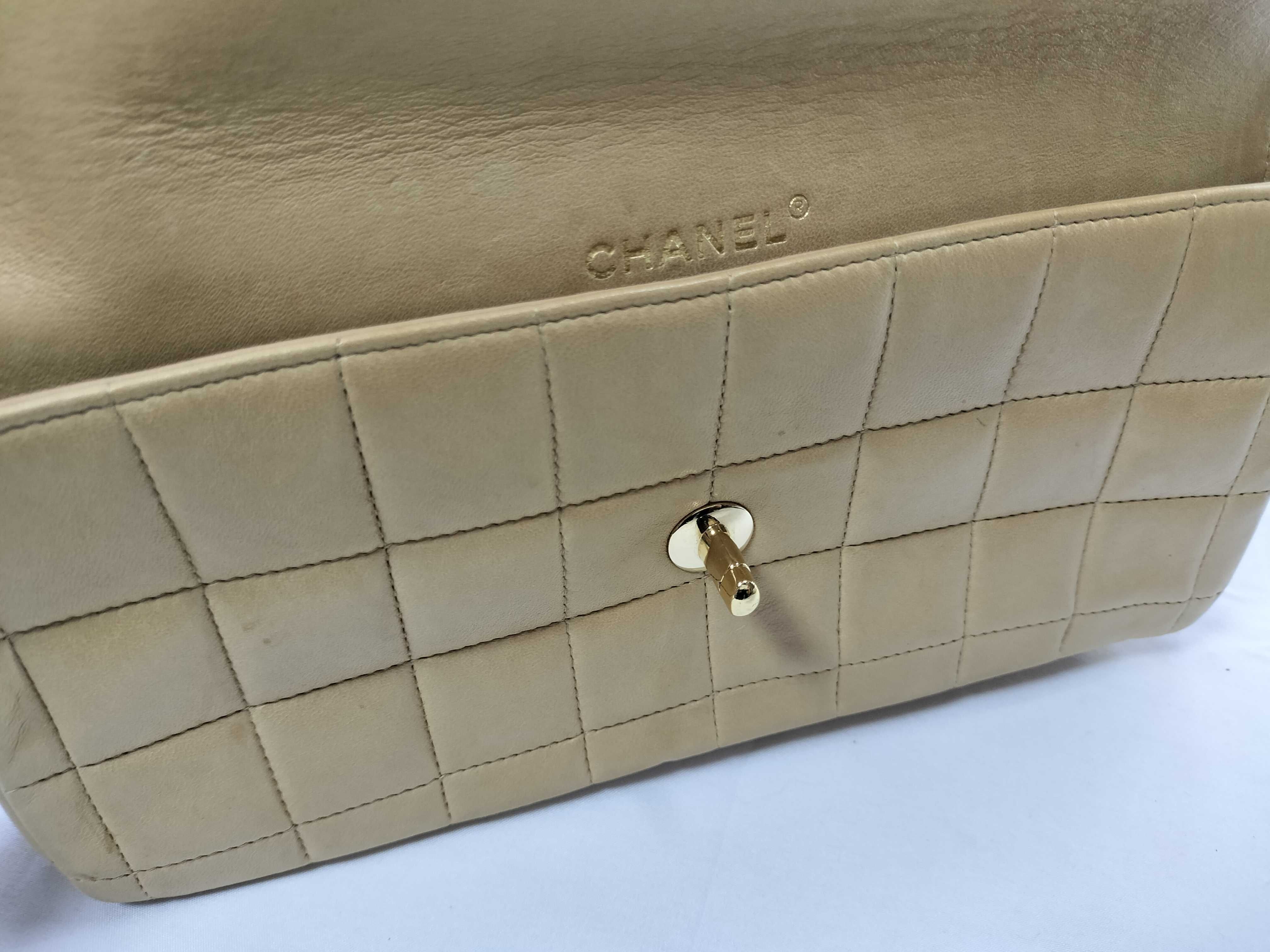 chocolate bar chain bag beige shoulder bag — view 8