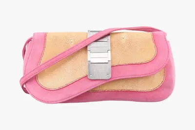 Double saddle suede x stingray pink
