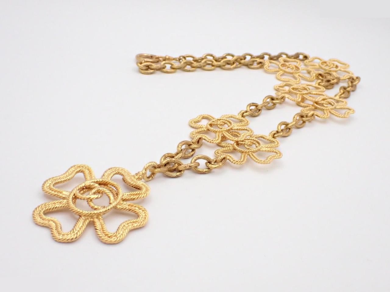 Necklace, clover, Coco Mark, gold — view 3