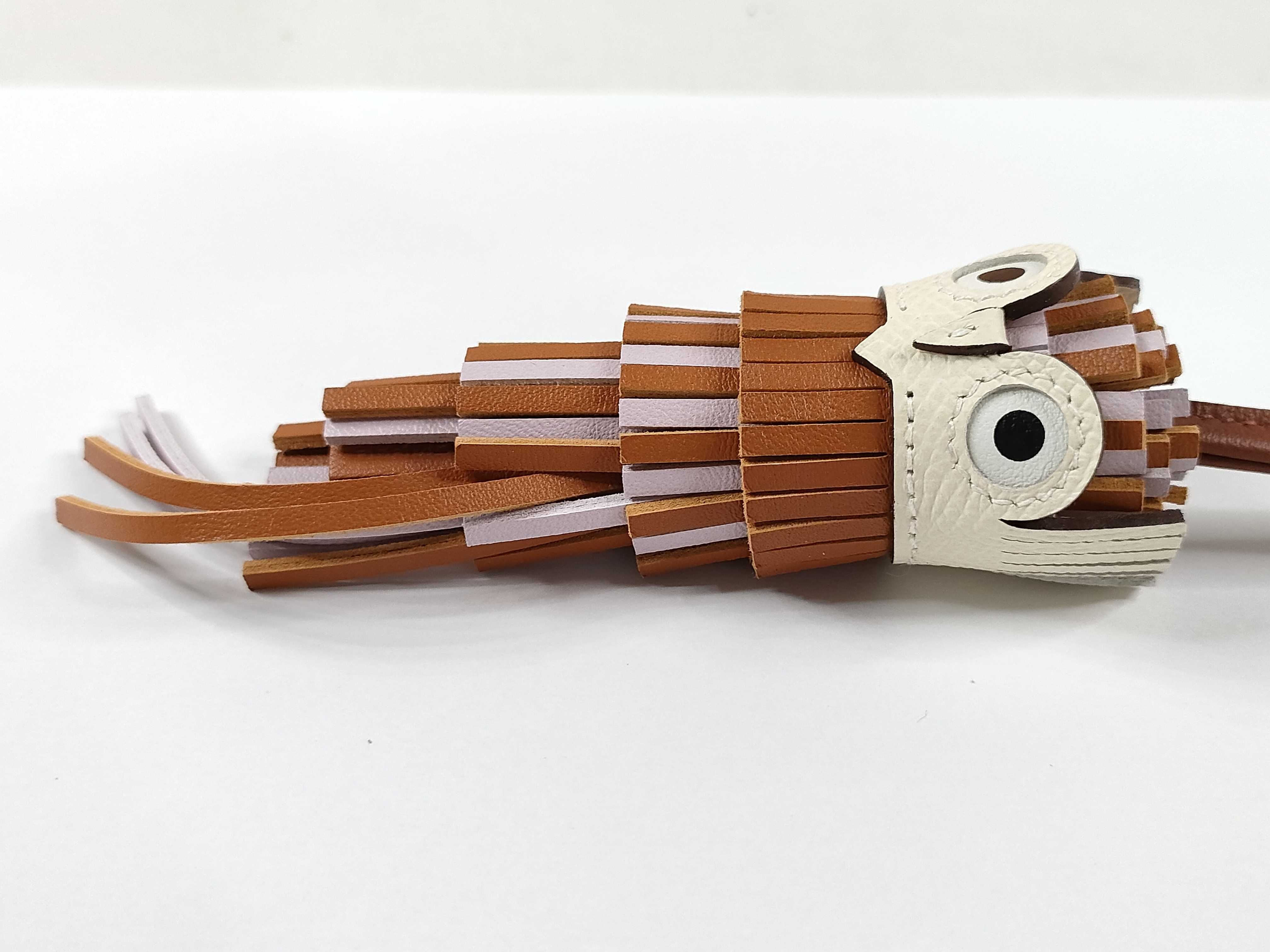 Chouette Owl Charm Gold x Mauve Pale x Pain d'épices Hermes Unused Other Accessories — view 3