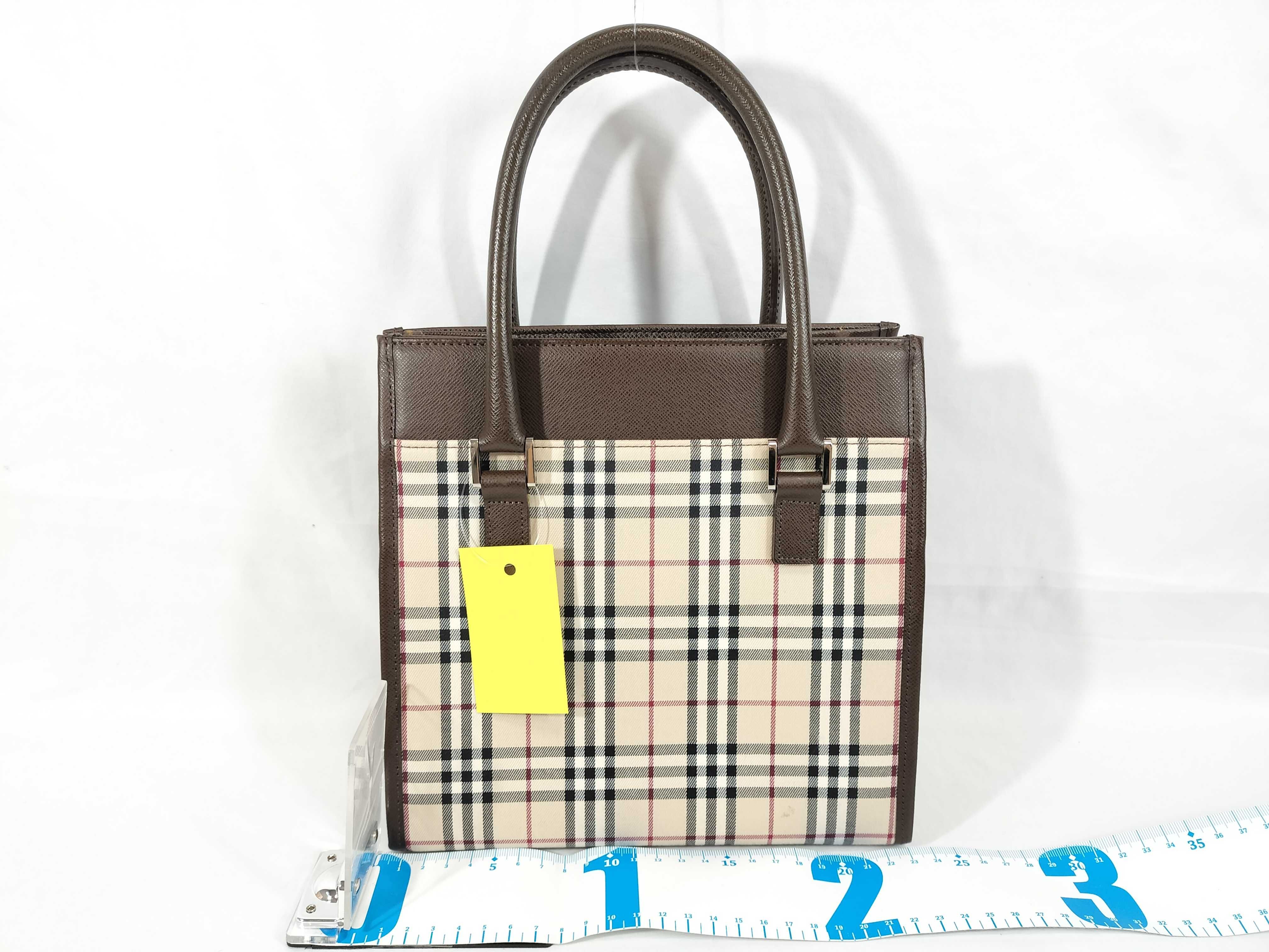 Nova Check Canvas x Leather Handbag — view 2