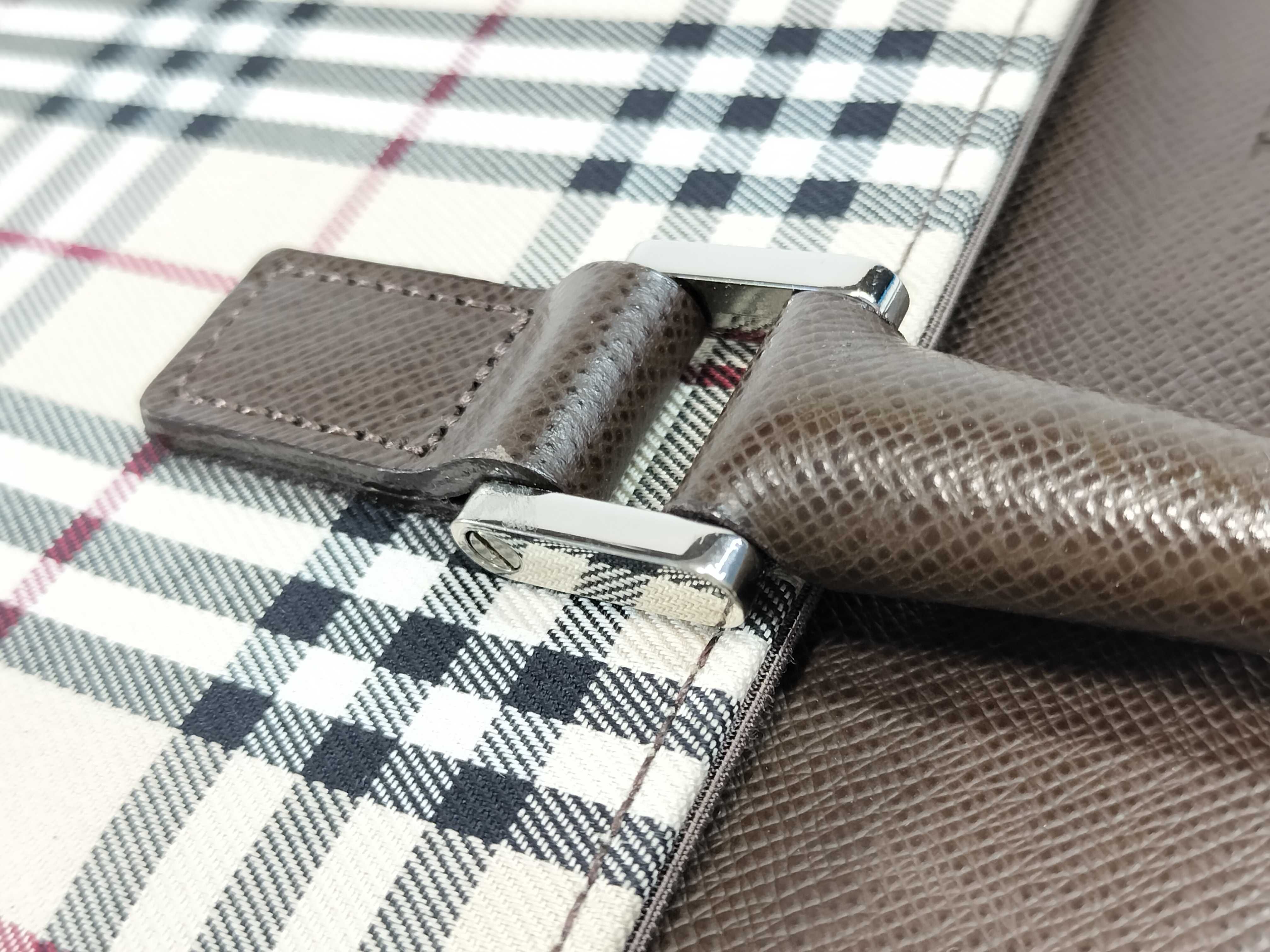 Nova Check Canvas x Leather Handbag — view 5
