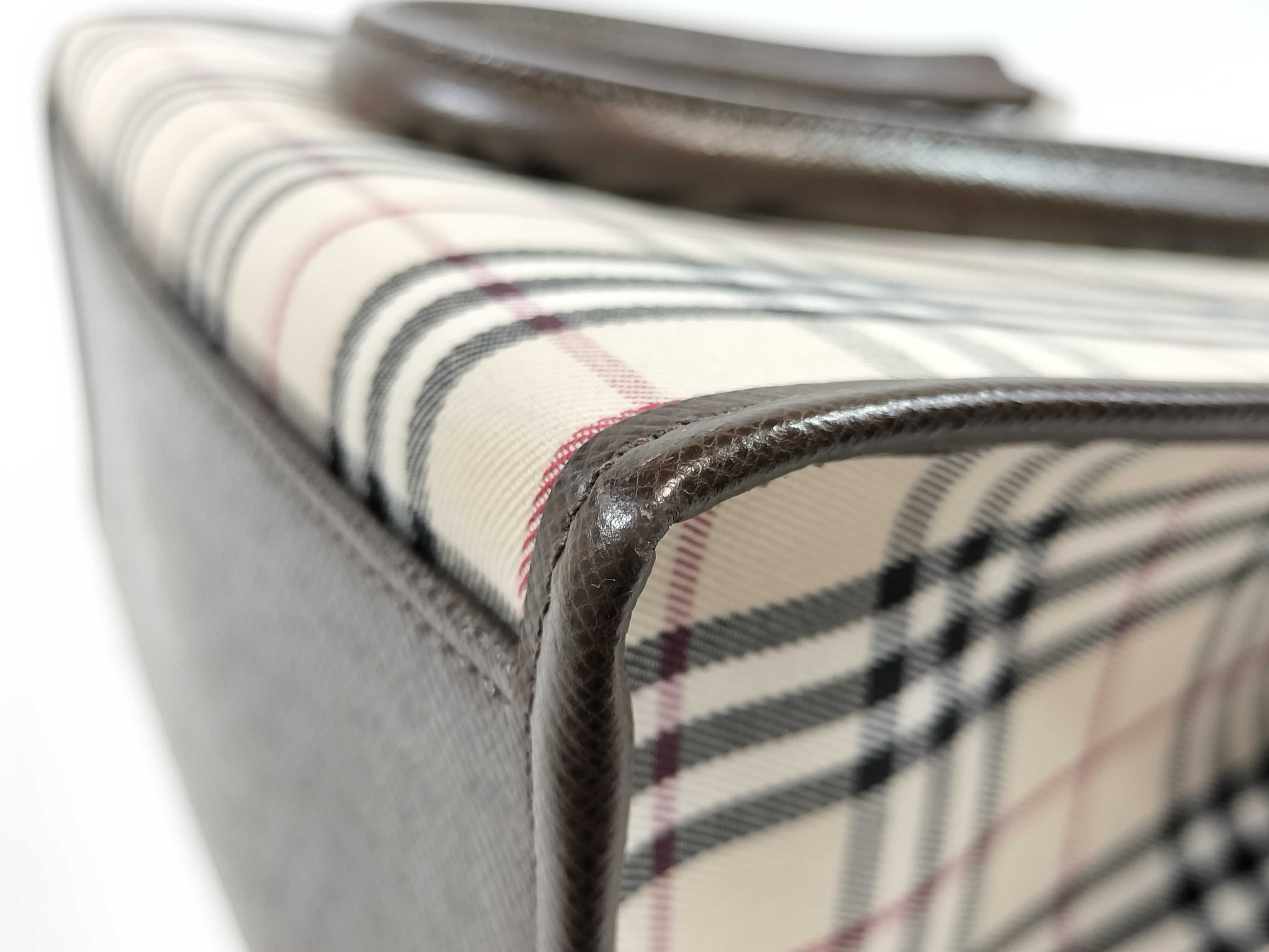 Nova Check Canvas x Leather Handbag — view 7