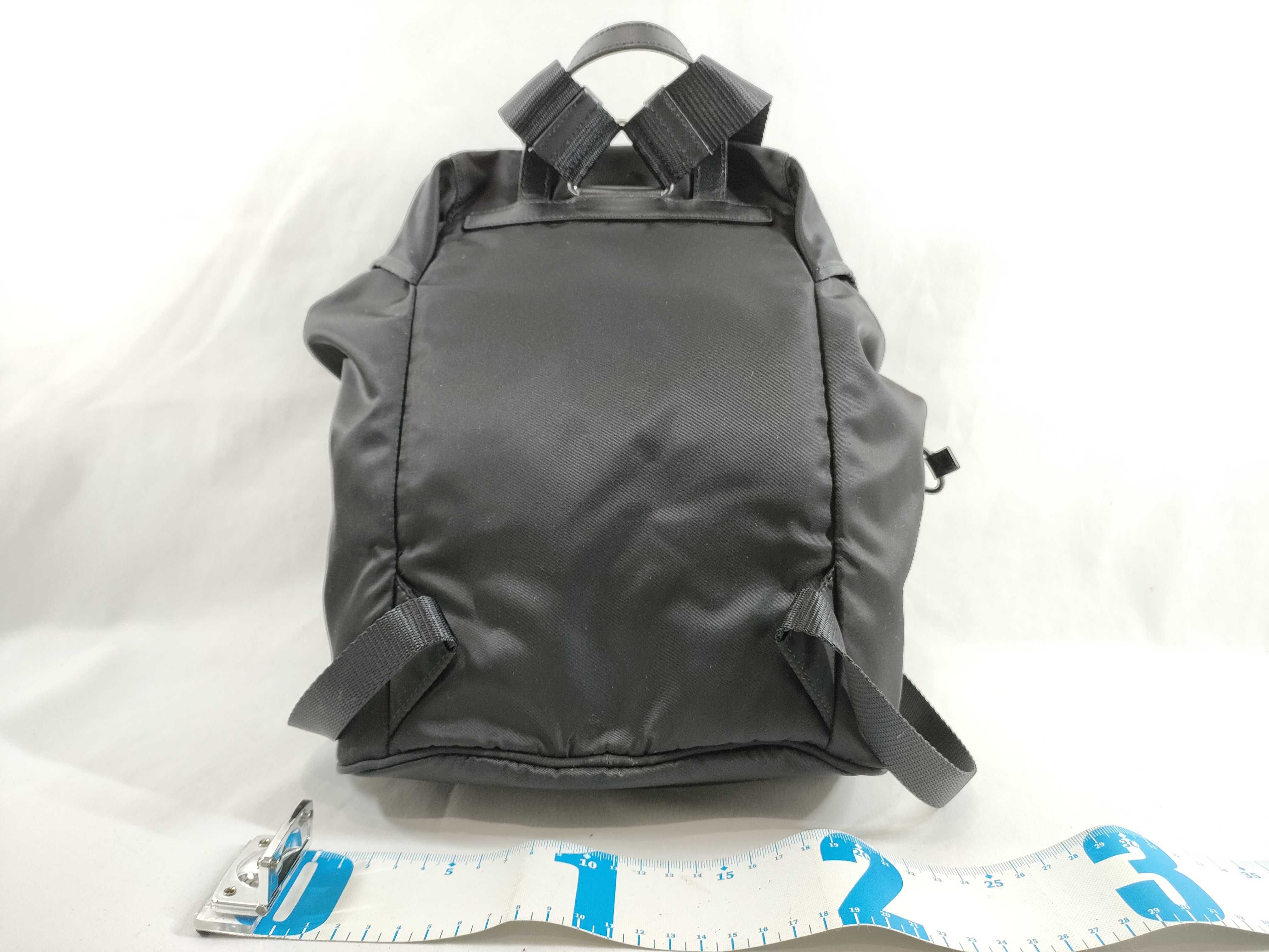Nylon Drawstring Backpack, NERO (Black), Mini, with Dust Bag/Warranty Card. — view 2