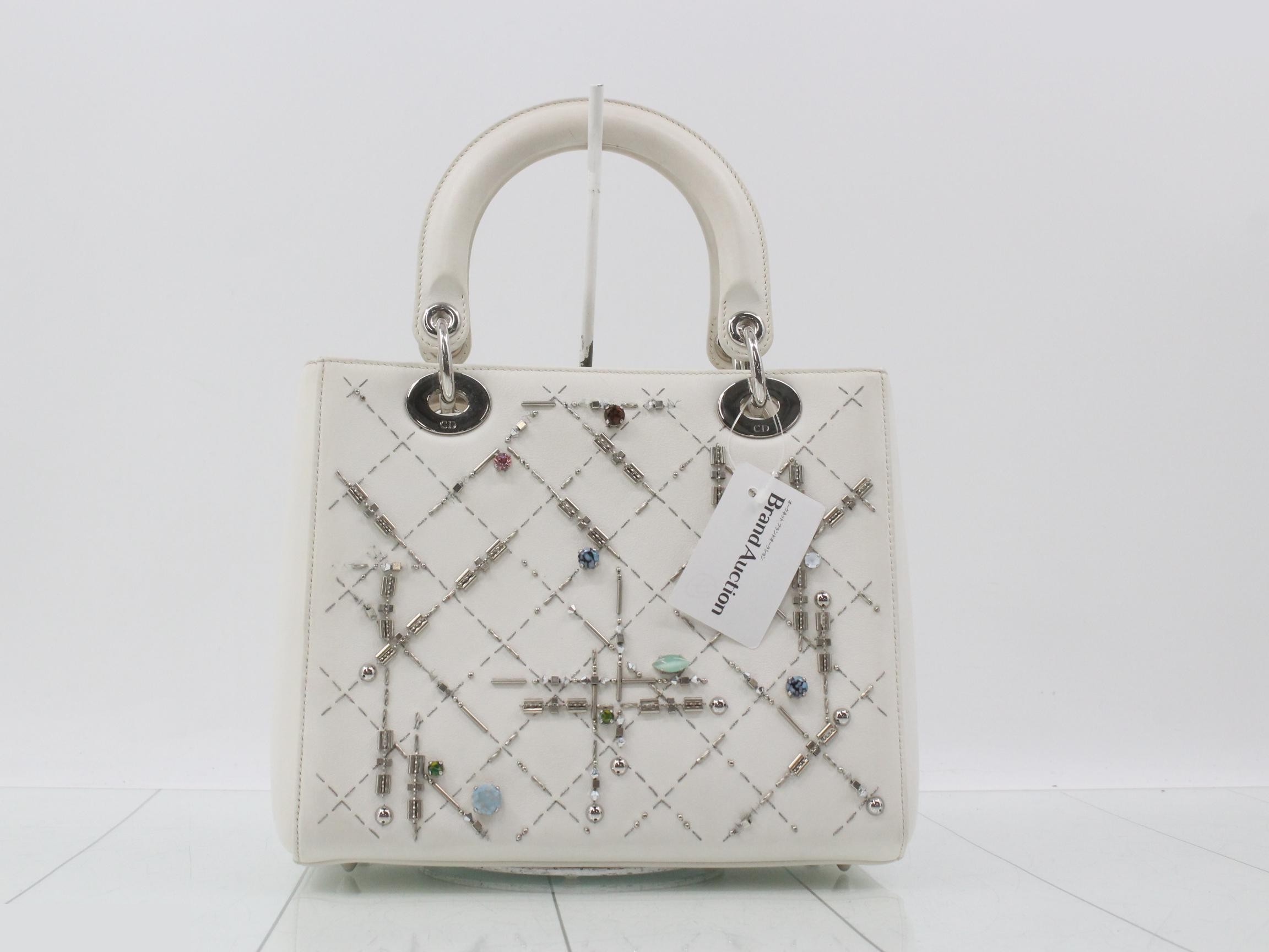Lady Dior Leather Beaded Rhinestone 2-Way Handbag — view 2