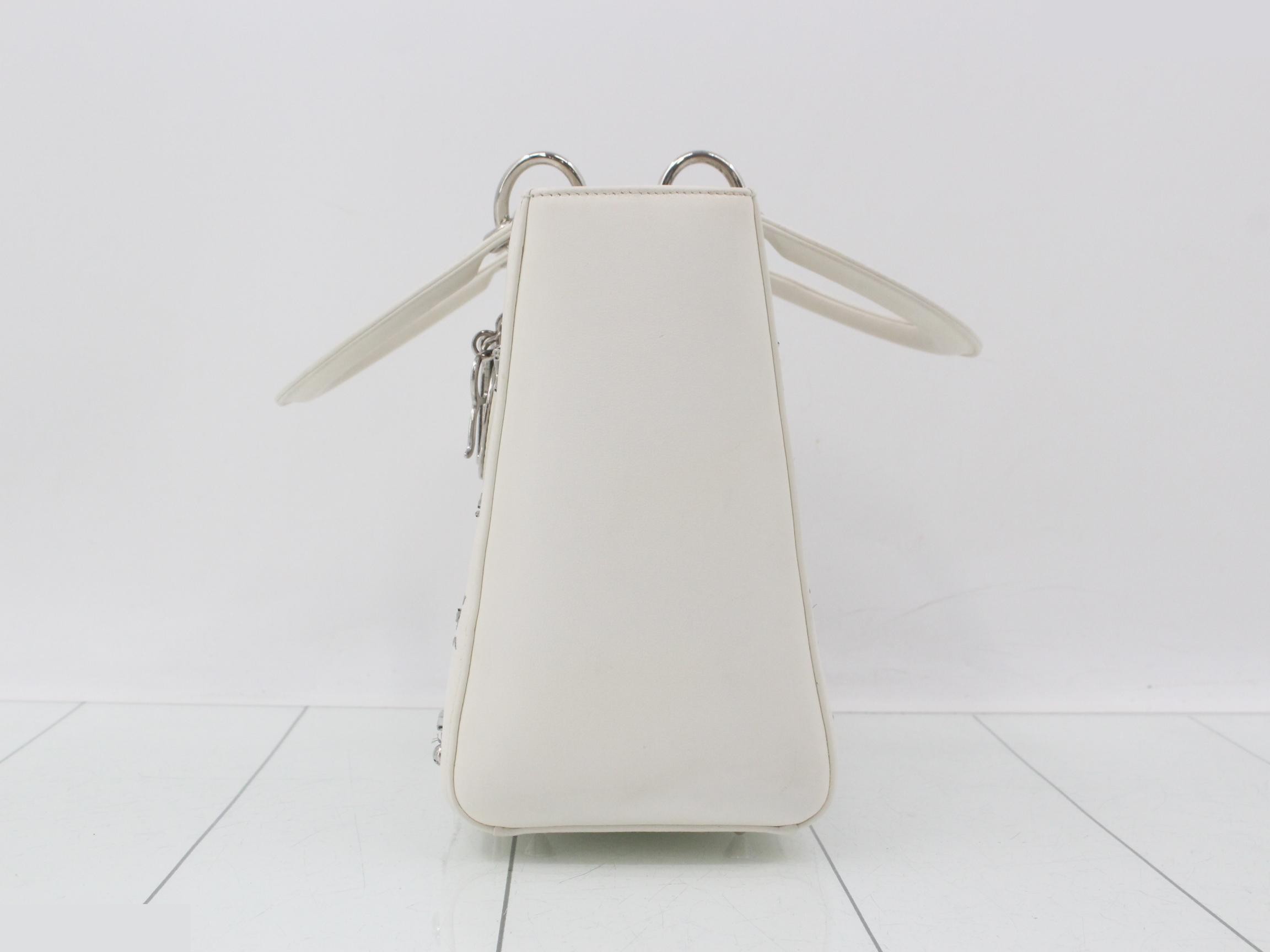 Lady Dior Leather Beaded Rhinestone 2-Way Handbag — view 3