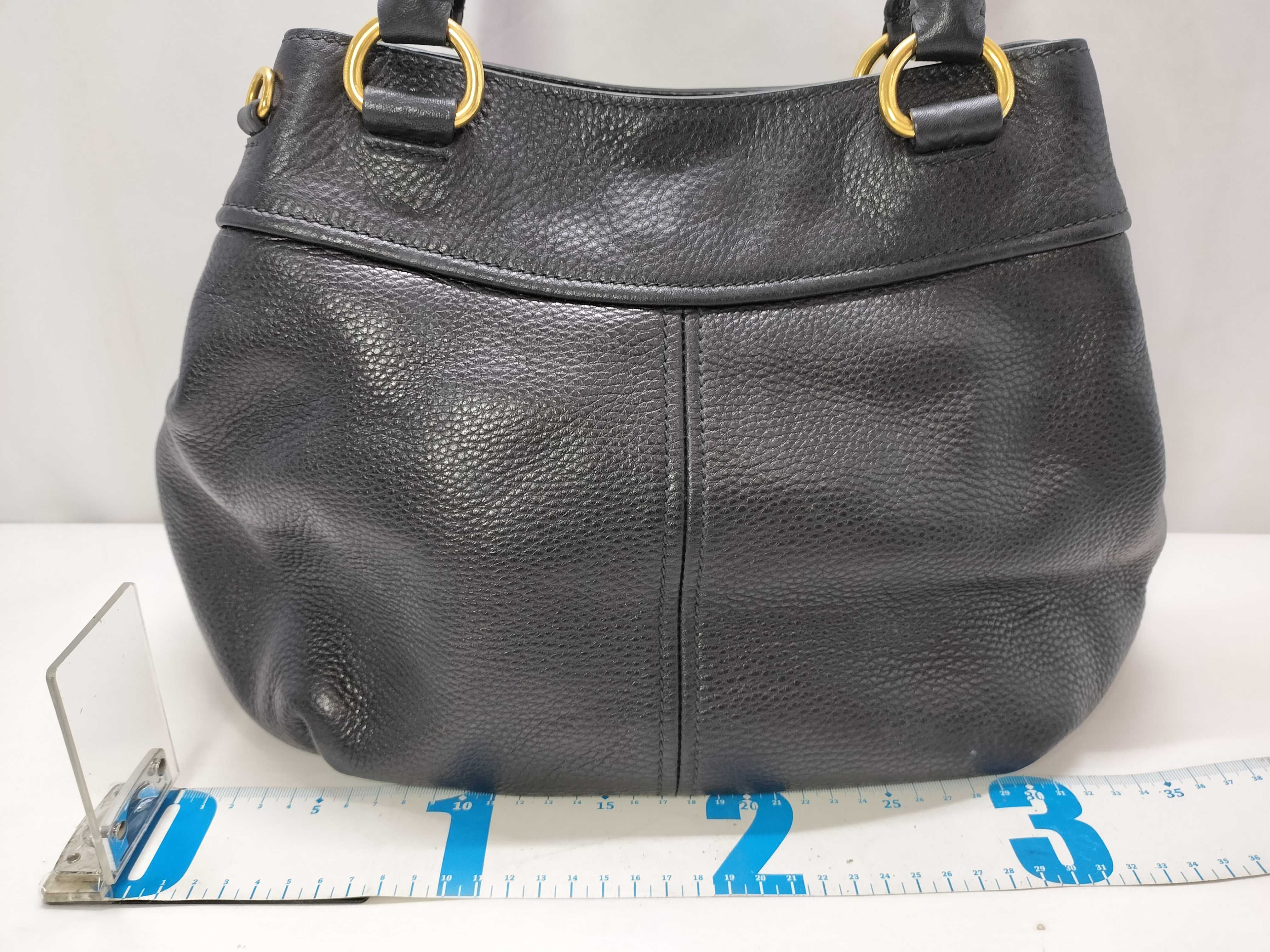 SG- Vitello Daino Leather 2-Way Handbag Black BN1777 Tote Bag — view 2
