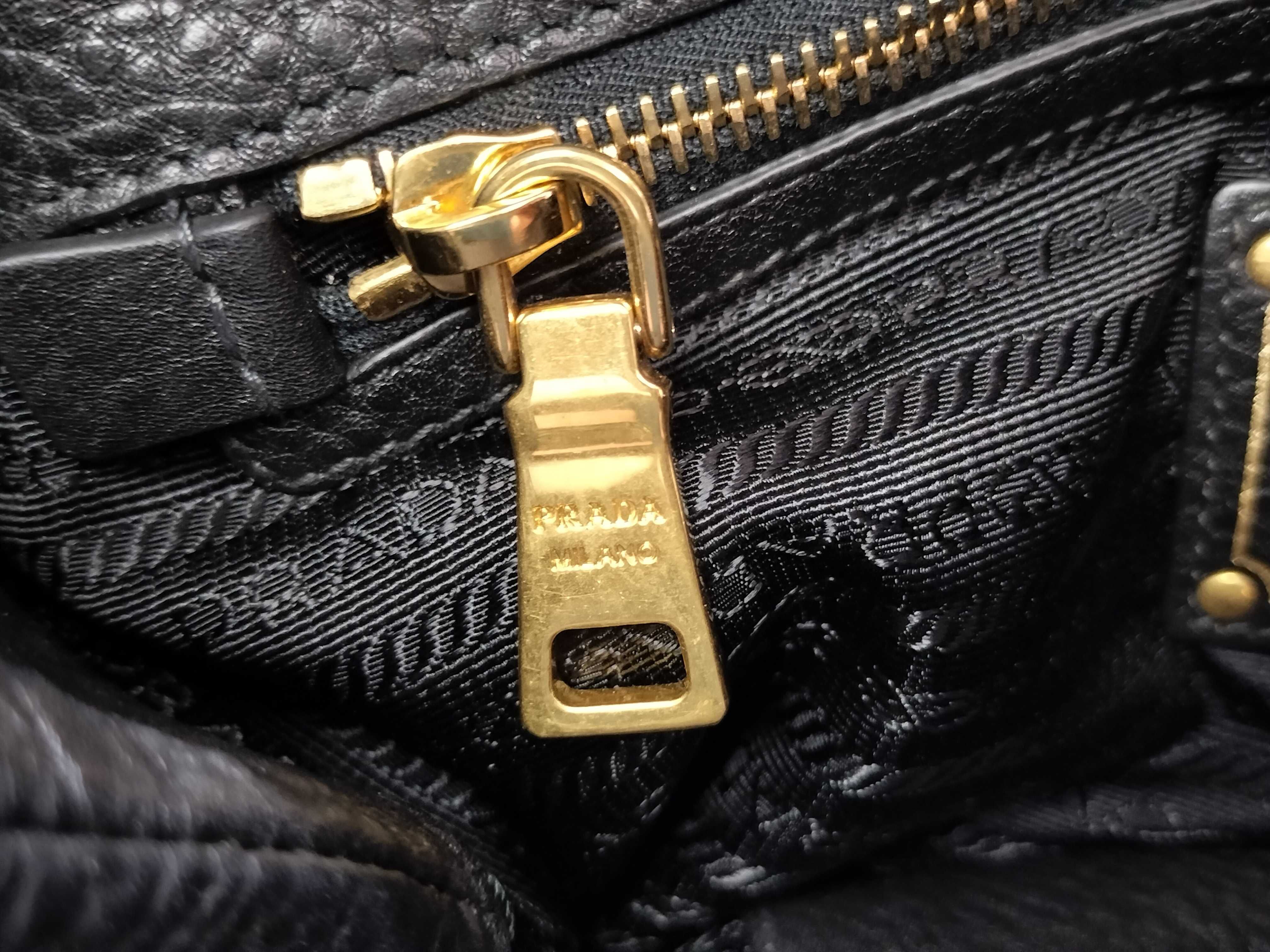 SG- Vitello Daino Leather 2-Way Handbag Black BN1777 Tote Bag — view 11