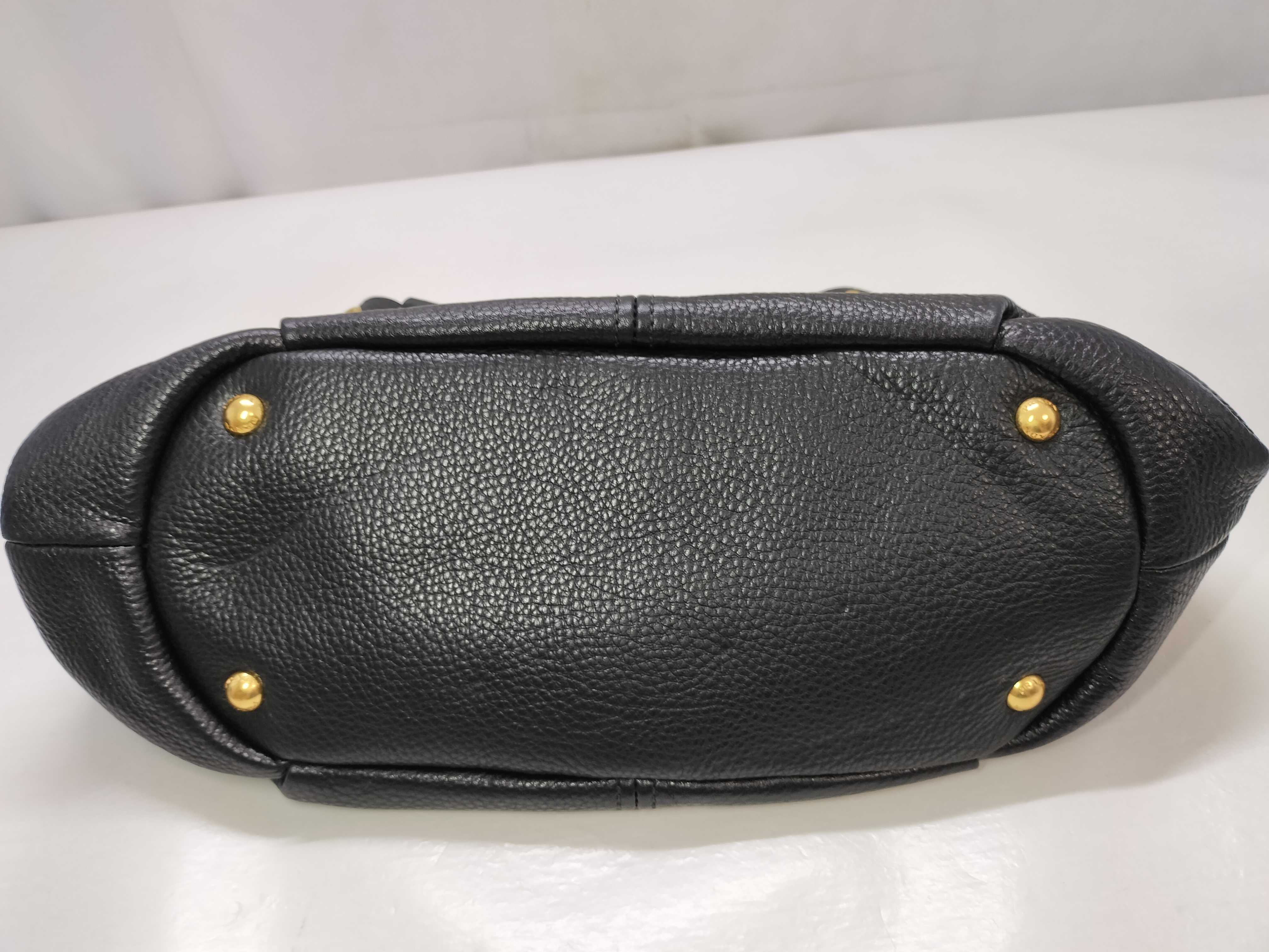 SG- Vitello Daino Leather 2-Way Handbag Black BN1777 Tote Bag — view 13