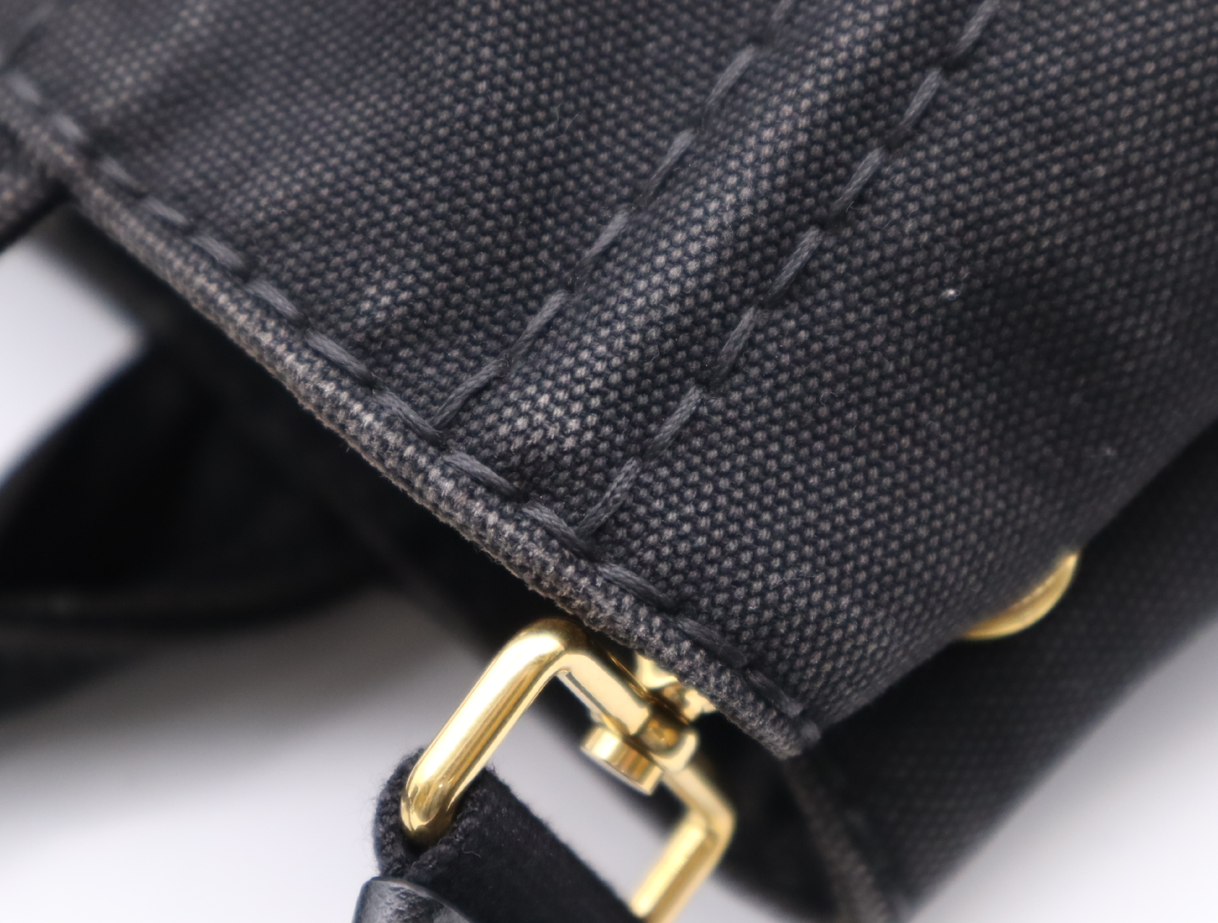 Canvas Canapa 2-Way Handbag, Black, with Shoulder Strap and Dust Bag — view 11