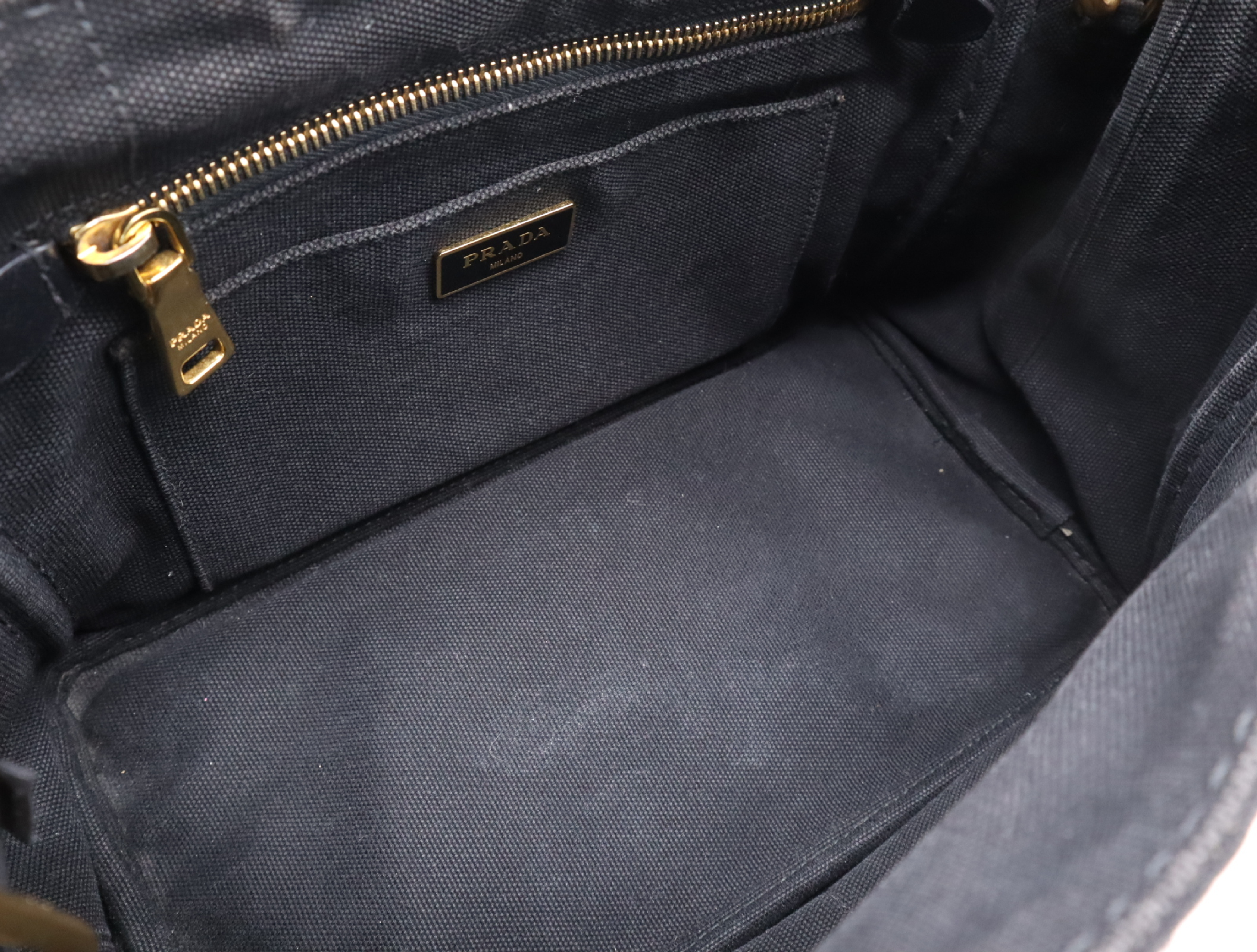 Canvas Canapa 2-Way Handbag, Black, with Shoulder Strap and Dust Bag — view 15