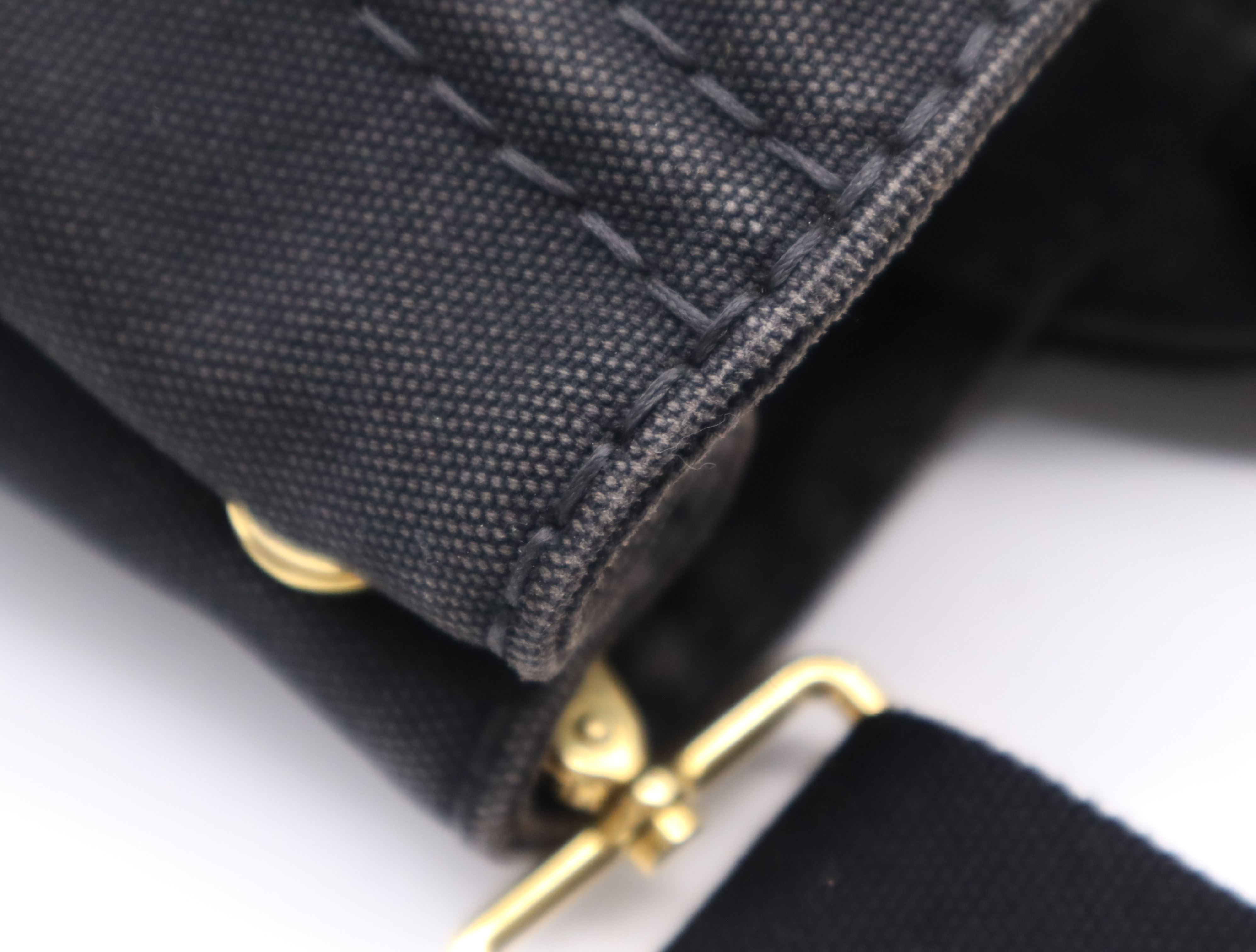 Canvas Canapa 2-Way Handbag, Black, with Shoulder Strap and Dust Bag — view 8