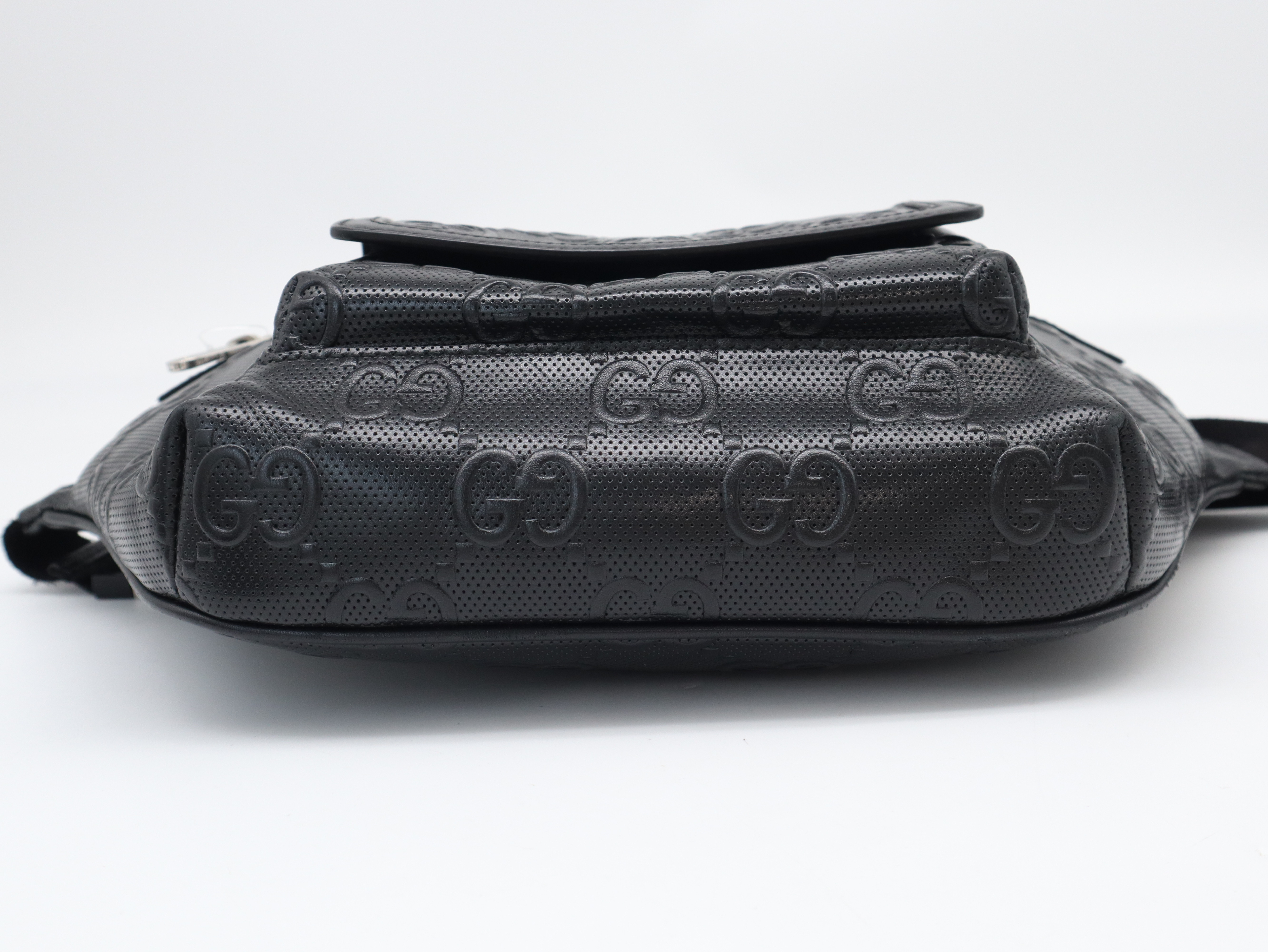645093 GG Embossed Shoulder Bag, Black Shoulder Bag — view 5