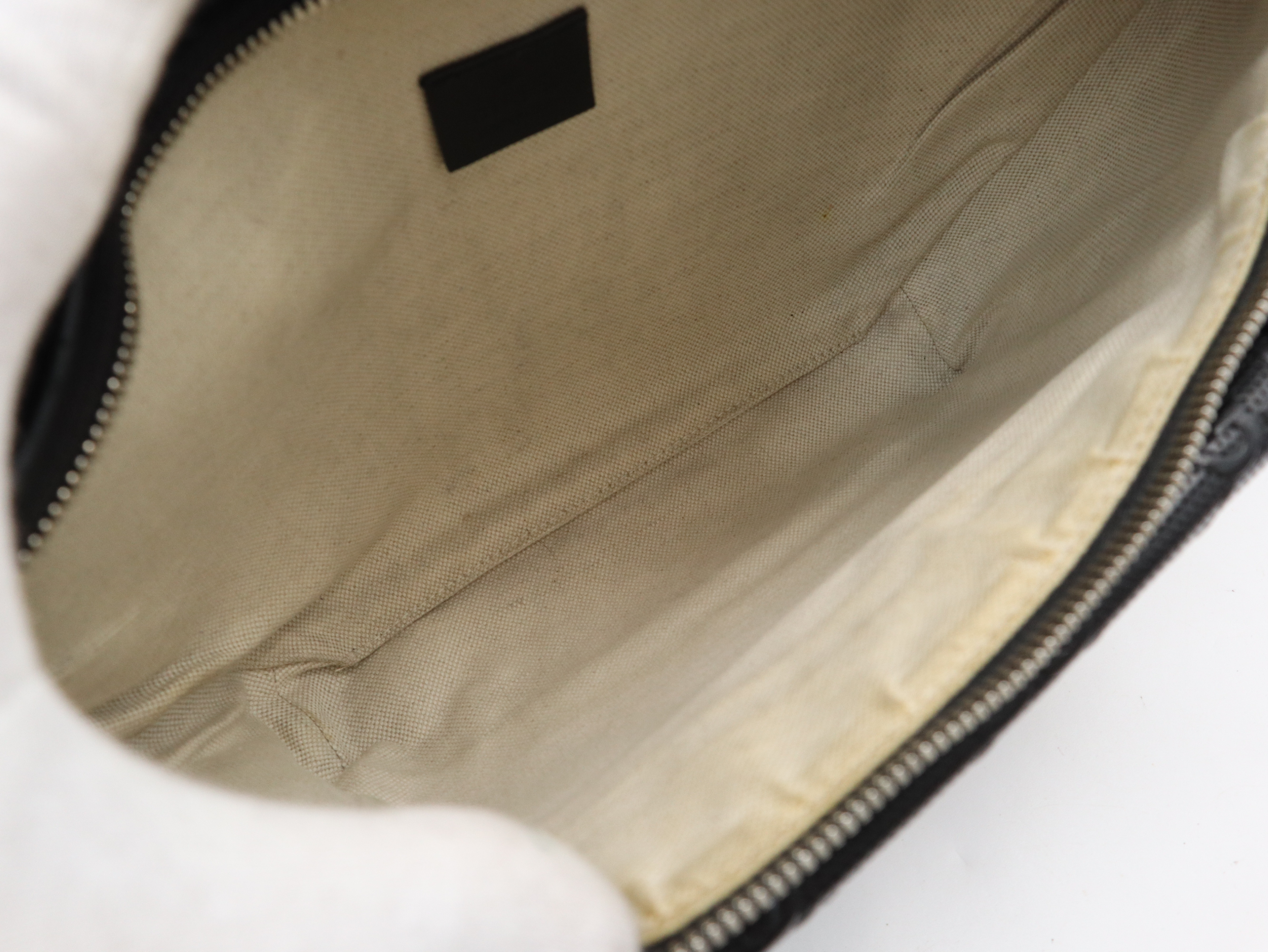 645093 GG Embossed Shoulder Bag, Black Shoulder Bag — view 10