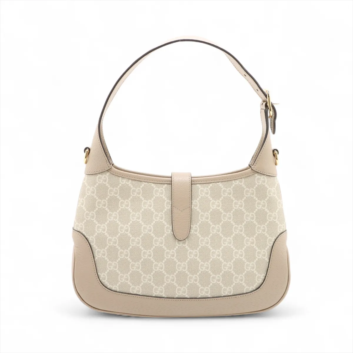 Jackie 1961 GG Supreme PVC x Leather 2-Way Shoulder Bag, Beige, 678843 — view 2