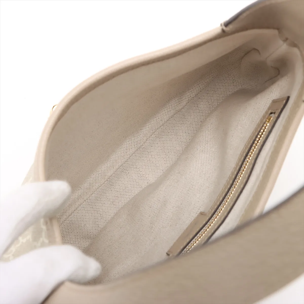 Jackie 1961 GG Supreme PVC x Leather 2-Way Shoulder Bag, Beige, 678843 — view 8