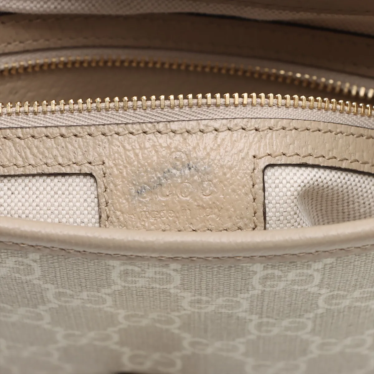 Jackie 1961 GG Supreme PVC x Leather 2-Way Shoulder Bag, Beige, 678843 — view 10