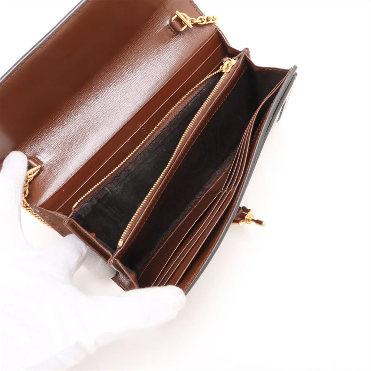 GG Supreme Jackie 1961 PVC x Leather Chain Shoulder Bag Beige 652681 — view 6