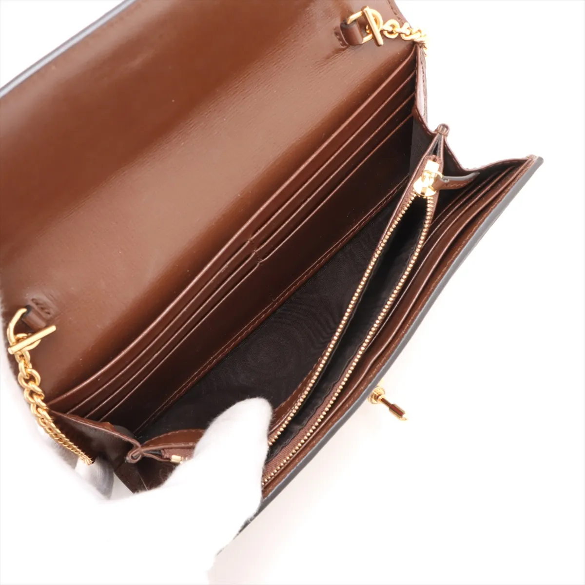 GG Supreme Jackie 1961 PVC x Leather Chain Shoulder Bag Beige 652681 — view 8
