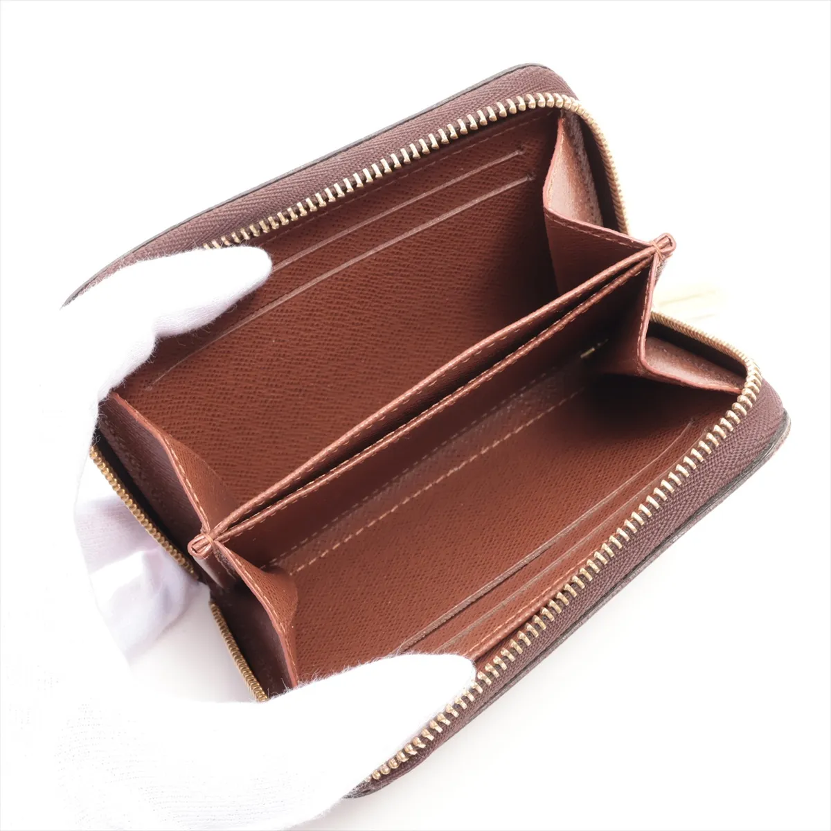 Monogram Zippy Coin Purse M60067 SN0152 Brown Coin Purse — view 3