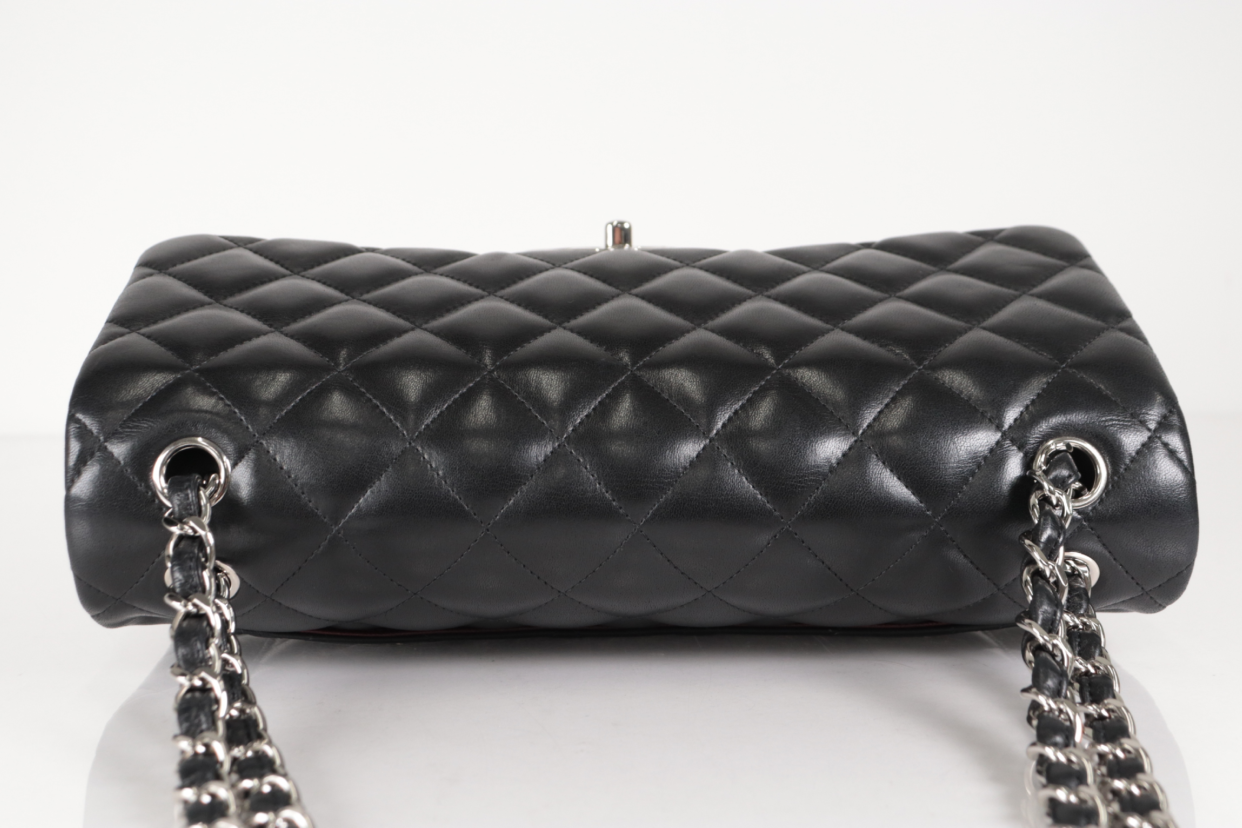 W-Flap 30 Lambskin Chain Shoulder Bag, Silver Hardware, Serial Number 18 Series — view 6