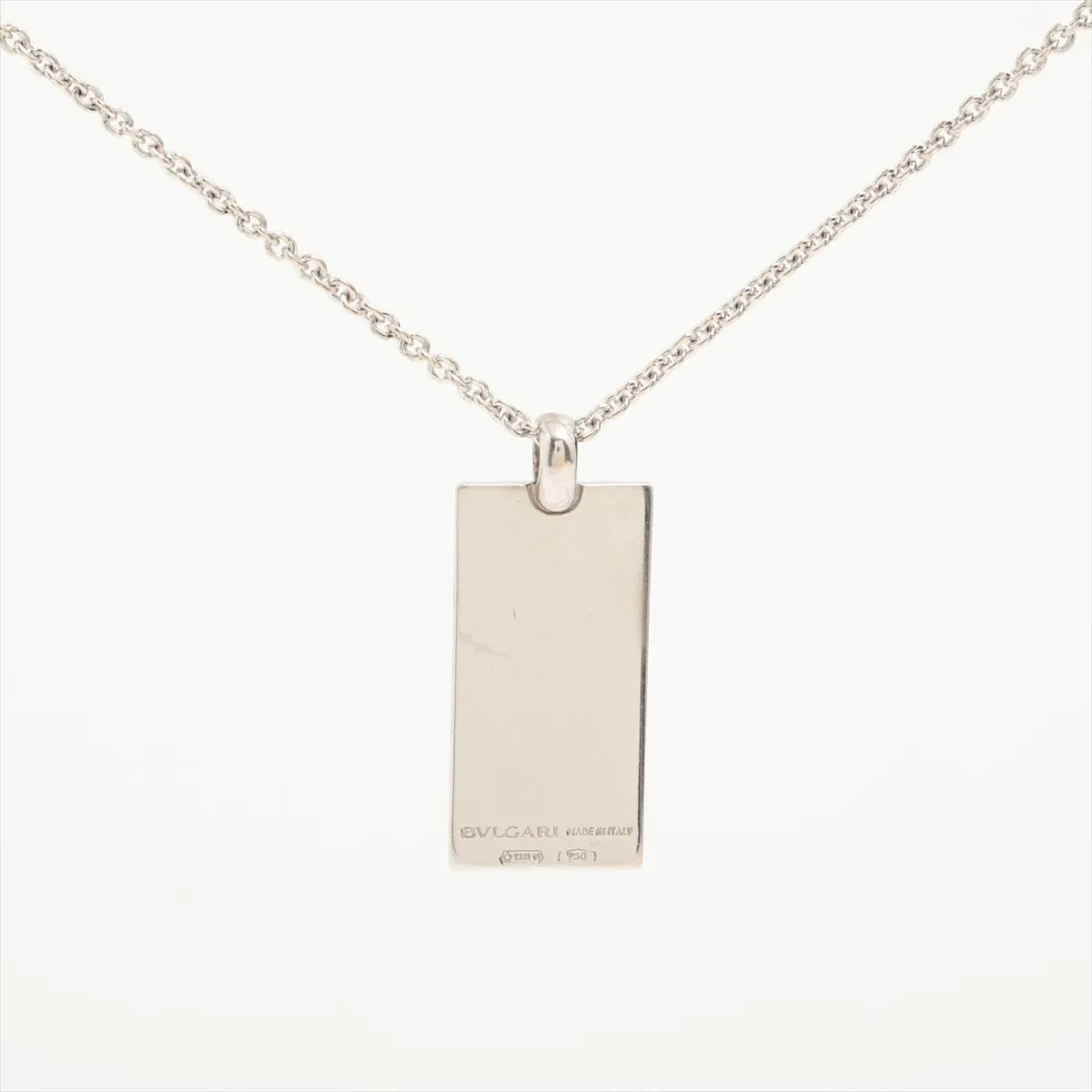 ingot necklace 750(WG) 19.1g Faint engraving Hard ring — view 2