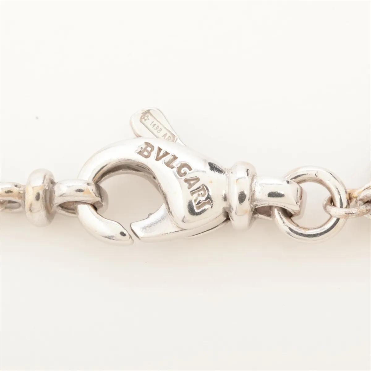 ingot necklace 750(WG) 19.1g Faint engraving Hard ring — view 4