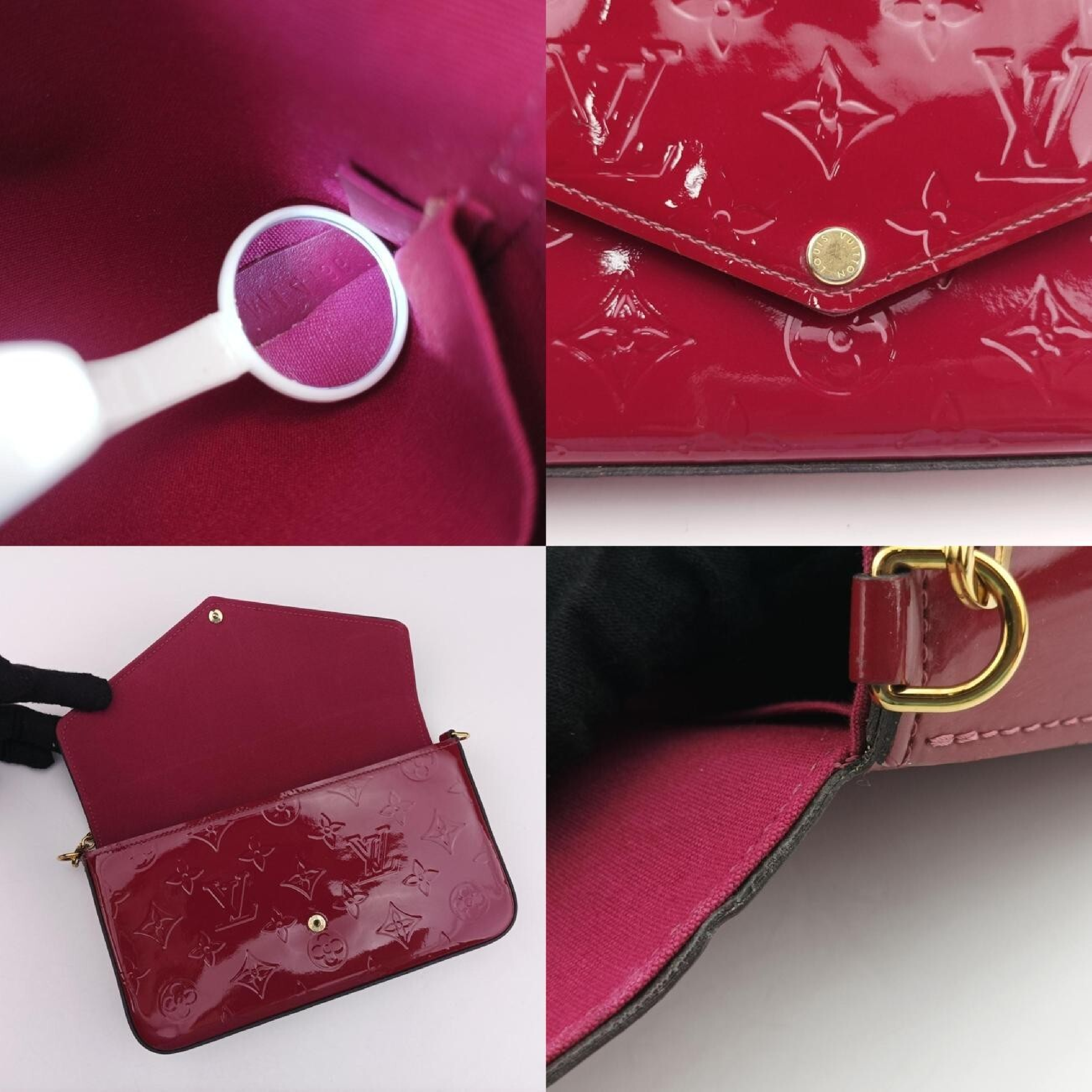 Pochette Felicie Cerise Vernis M61293 MI4136 Shoulder Bag — view 8
