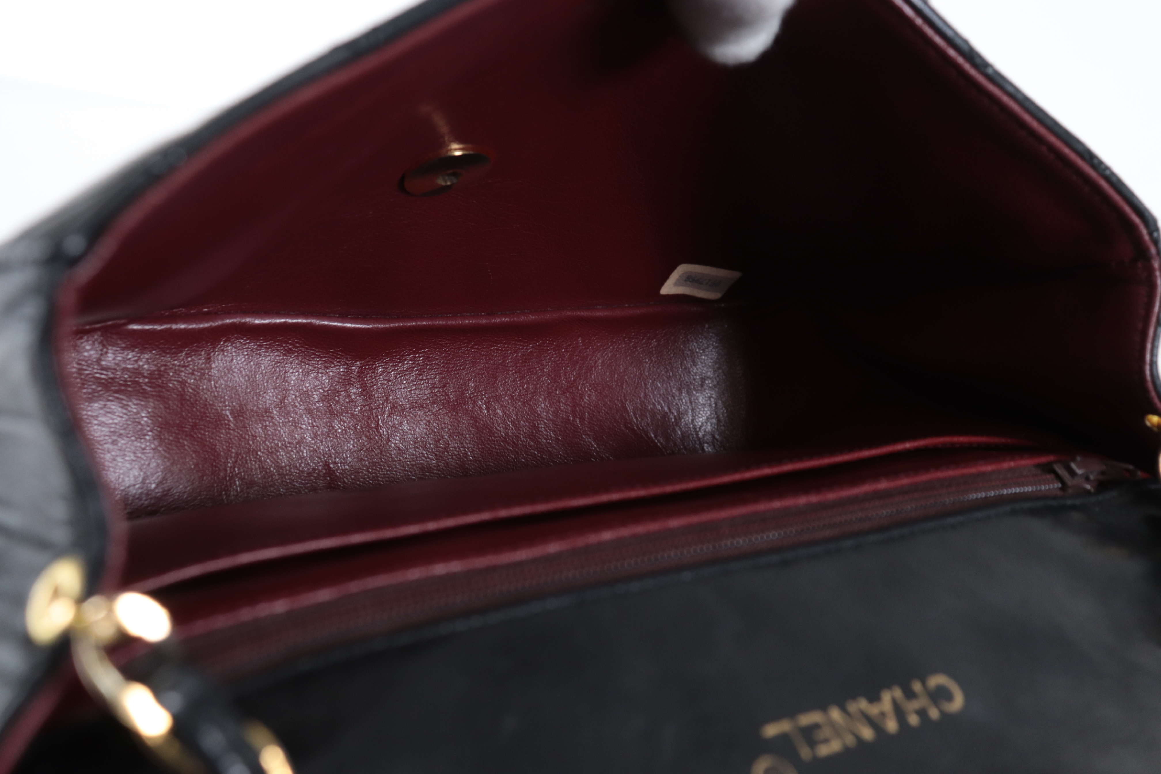 Round Flap Lambskin Chain Shoulder Bag (Serial Number 0) — view 8