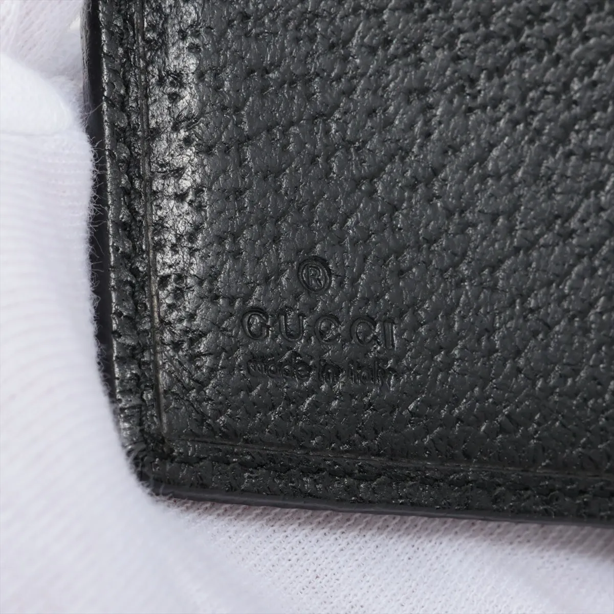 GG Canvas 112664 Canvas x Leather Compact Wallet Black — view 8