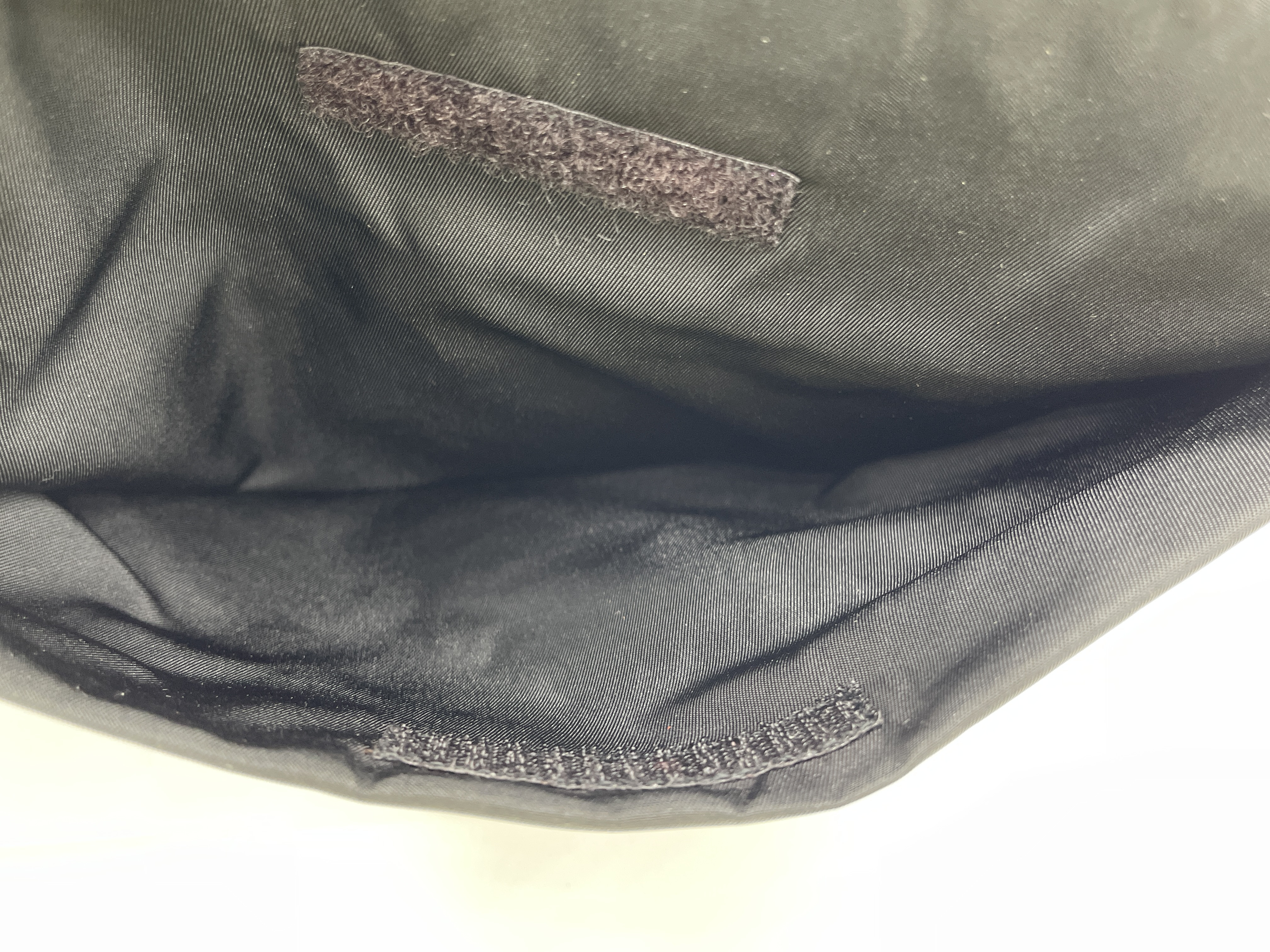 Nylon Black Triangle Logo Handbag — view 7