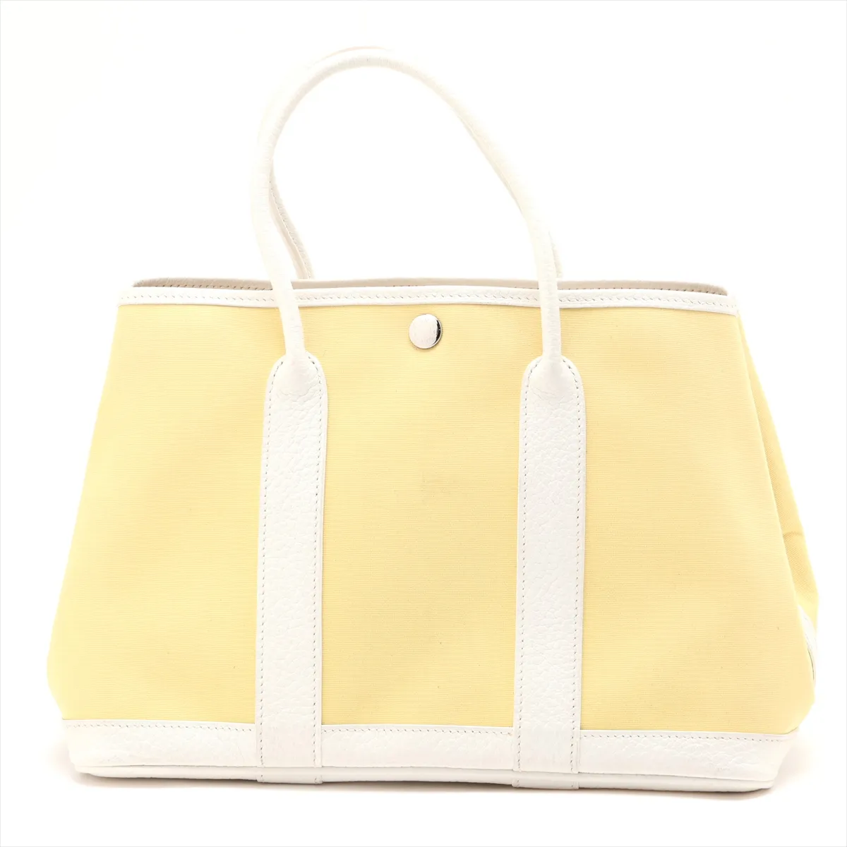 Garden Party 30 TPM Toile Officier x Buffle Jaune Poussin x White Silver Hardware R: 2014 — view 2