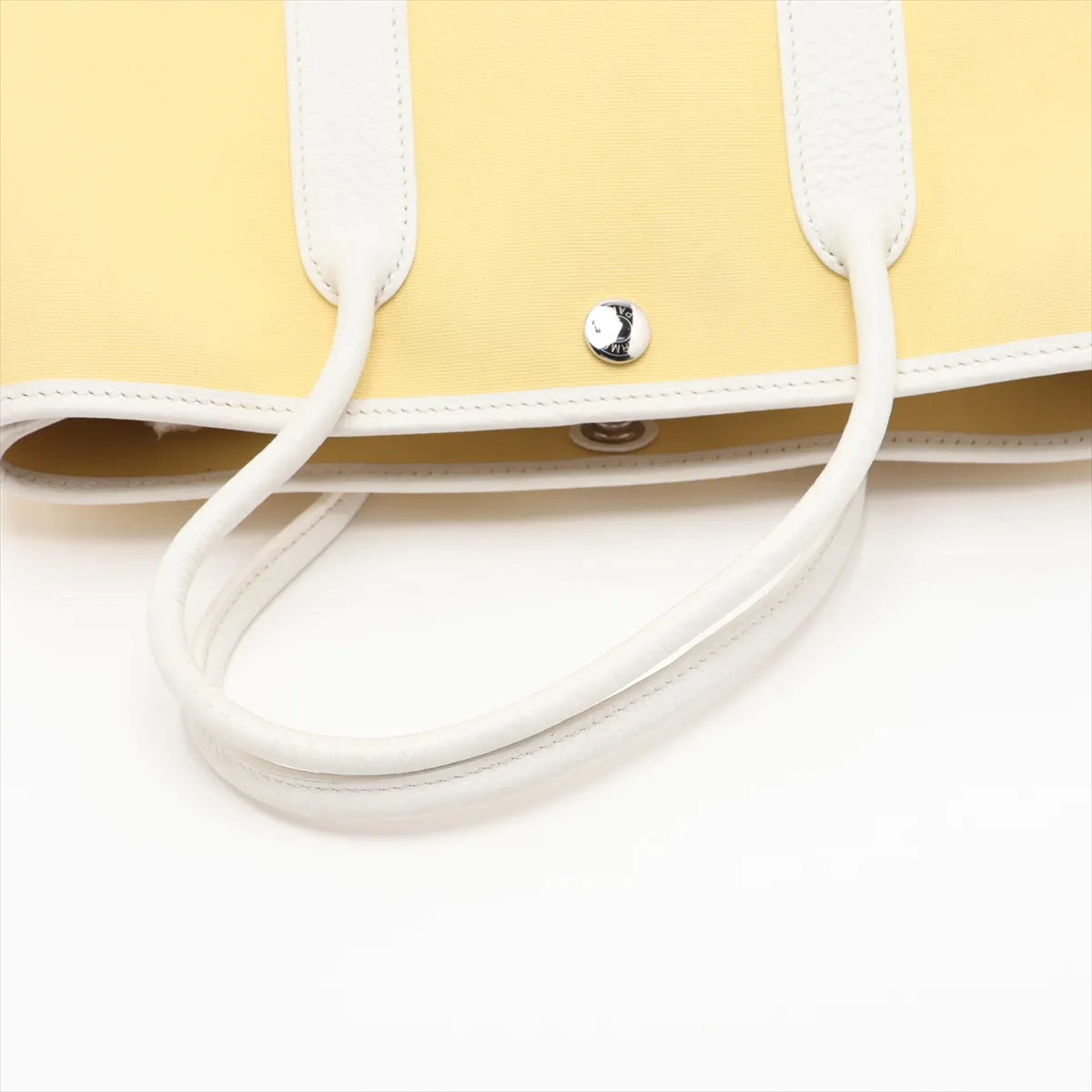 Garden Party 30 TPM Toile Officier x Buffle Jaune Poussin x White Silver Hardware R: 2014 — view 5