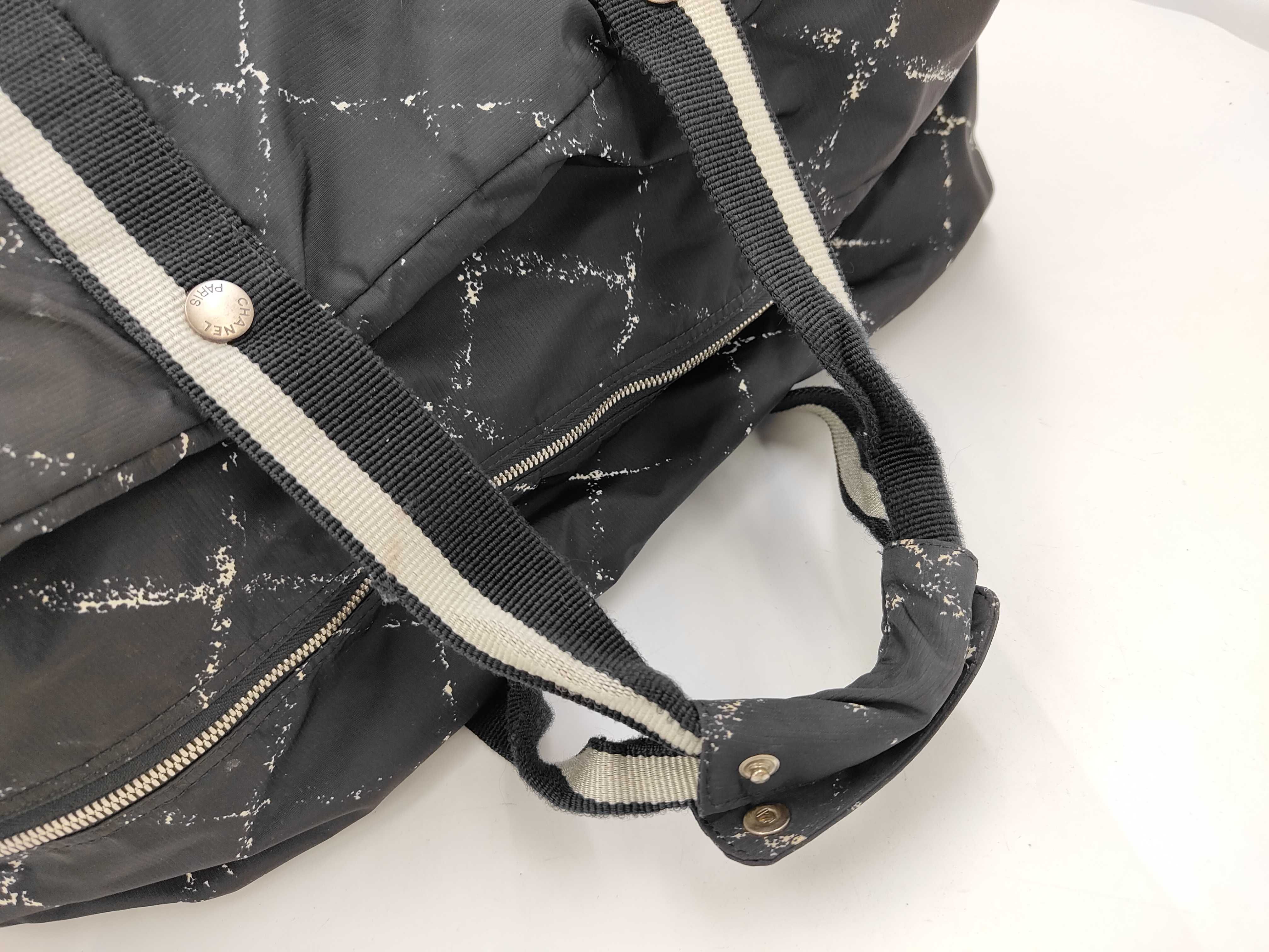 Old Travel Line Nylon Boston Bag Black Boston Bag — view 4