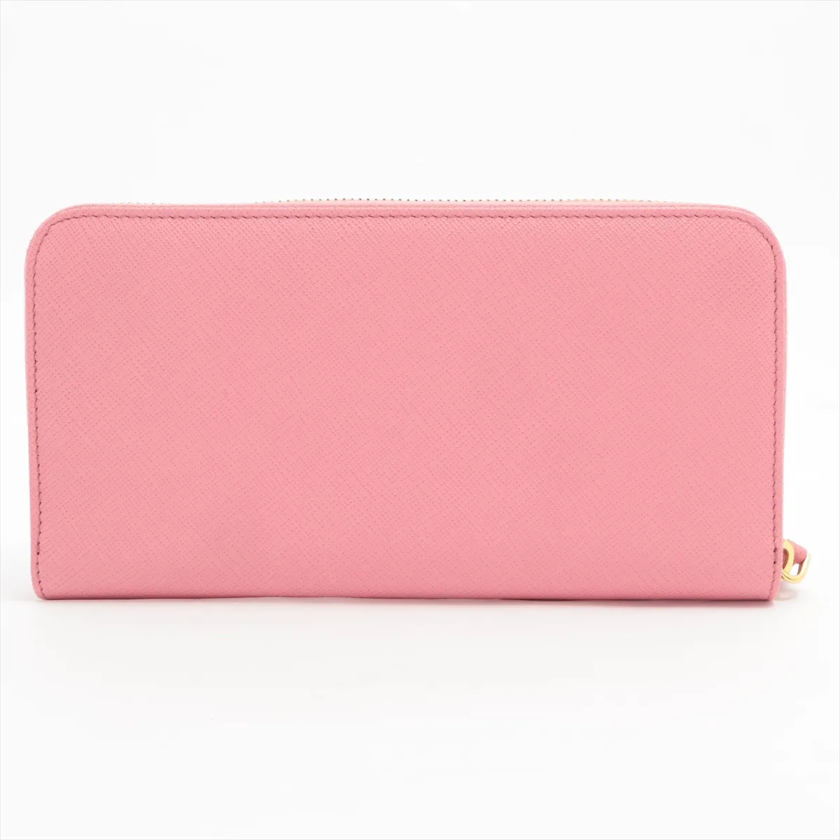 Saffiano Metal 1ML506 Leather Round Zip Wallet Pink — view 2