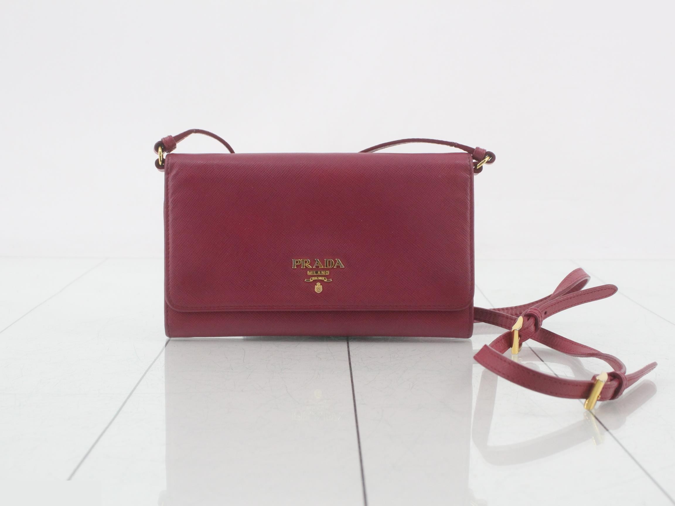 Saffiano Shoulder Wallet