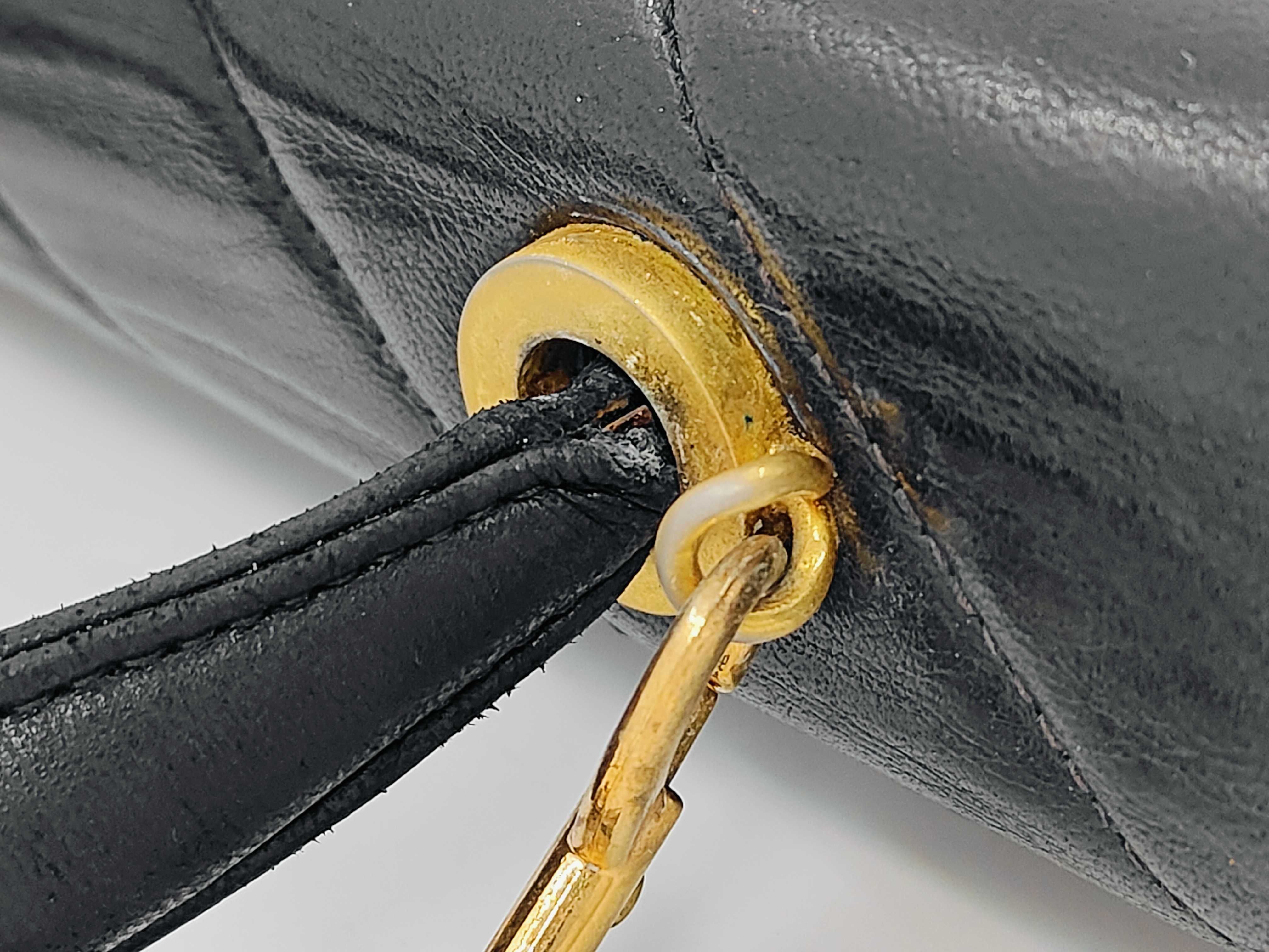 V-stitch 2-way Black Handbag — view 6