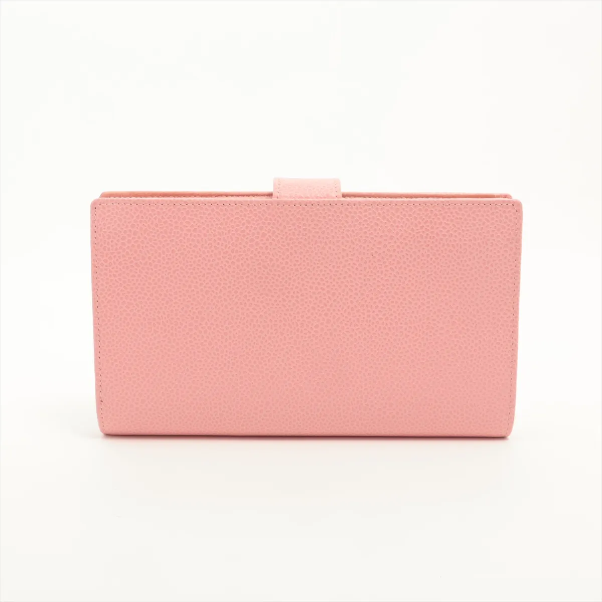 Coco Mark Caviar Skin Long Wallet, Pink with Gold Hardware, 8929361 — view 2