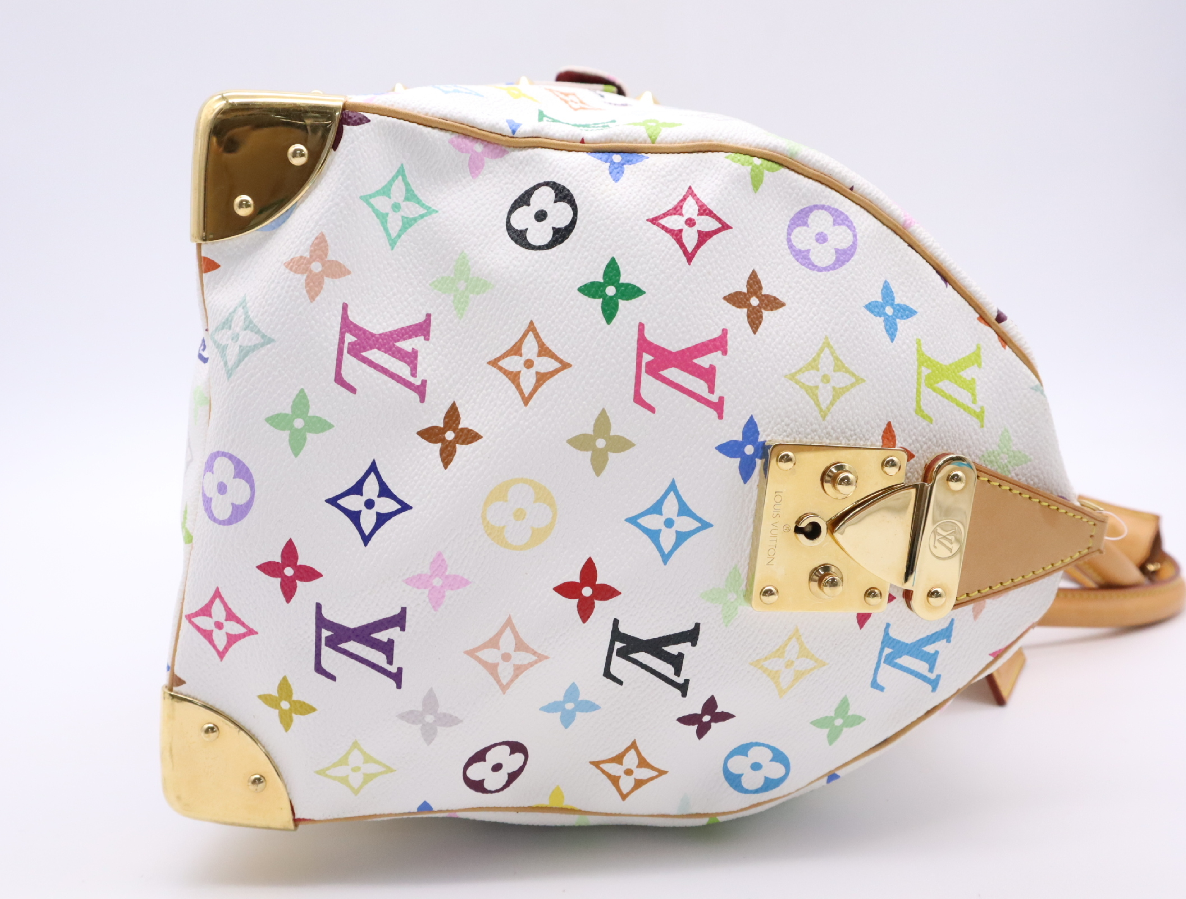 M92641 Multicolor Keepall 45 Boston Bag with 2 Keys, Clochette, Name Tag, and Handle Strap. — view 5