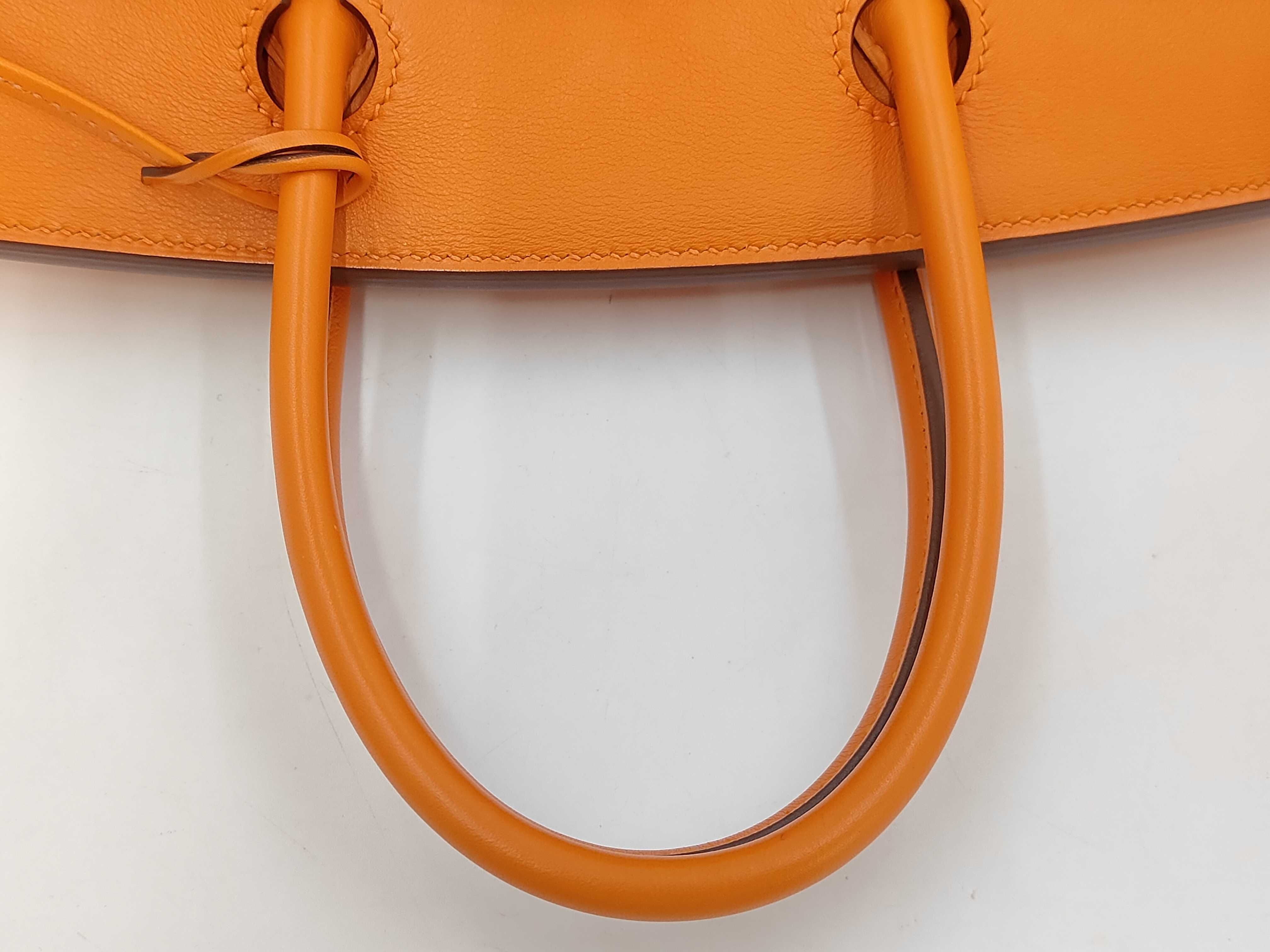 Birkin 30 Swift Orange Silver Hardware L Handbag — view 5