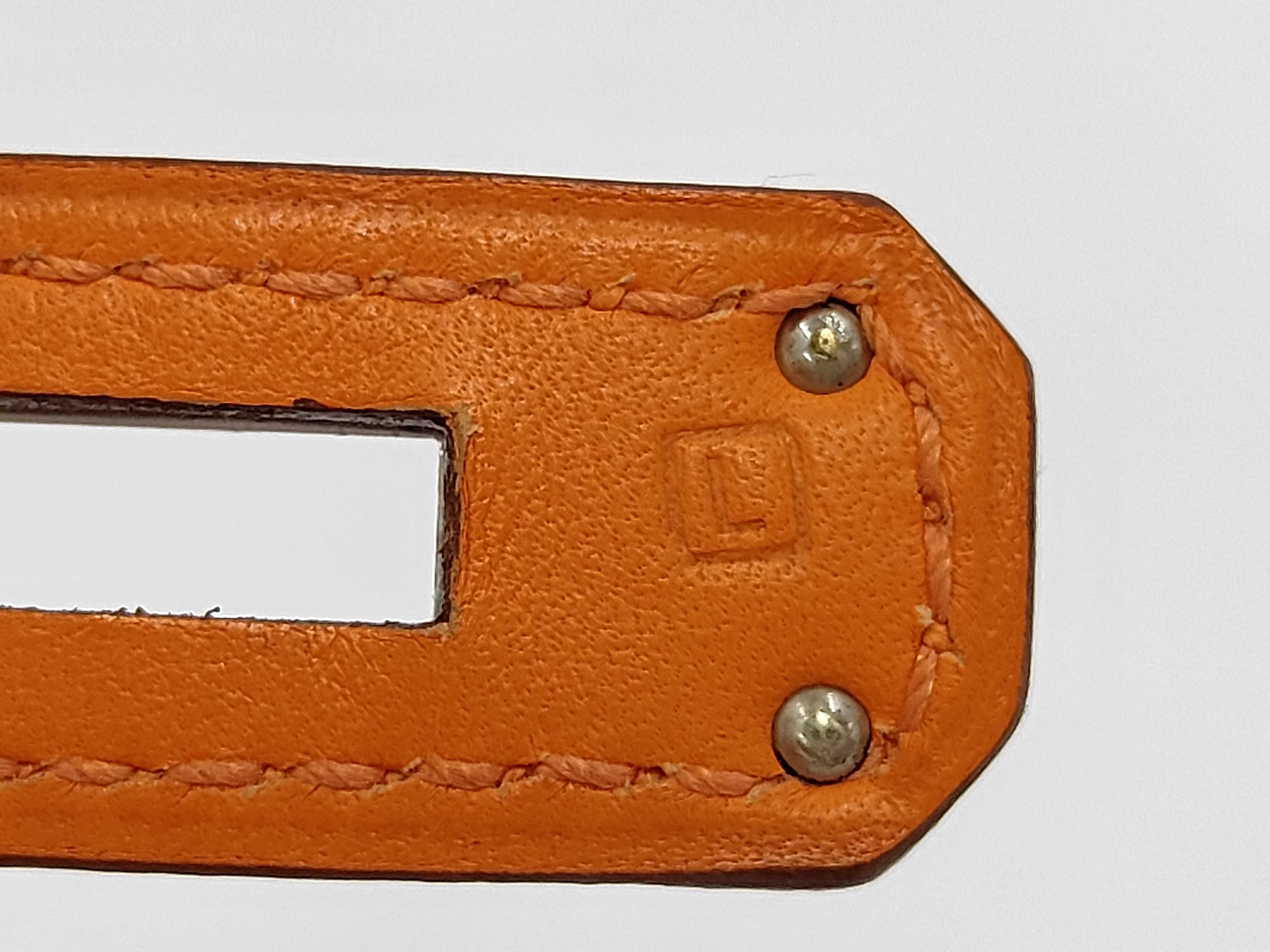 Birkin 30 Swift Orange Silver Hardware L Handbag — view 8
