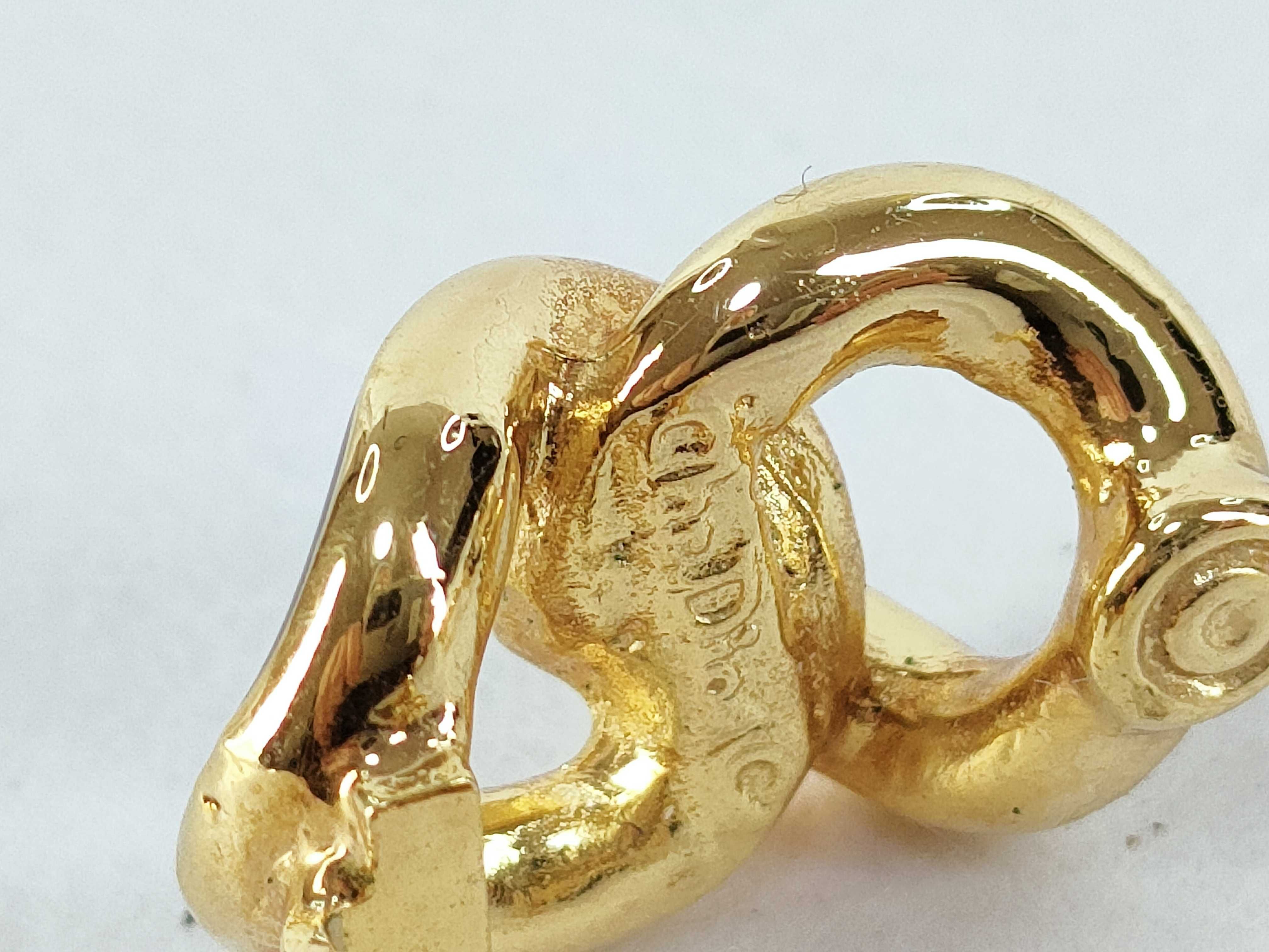 Vintage Rhinestone Black Gold Earrings — view 6