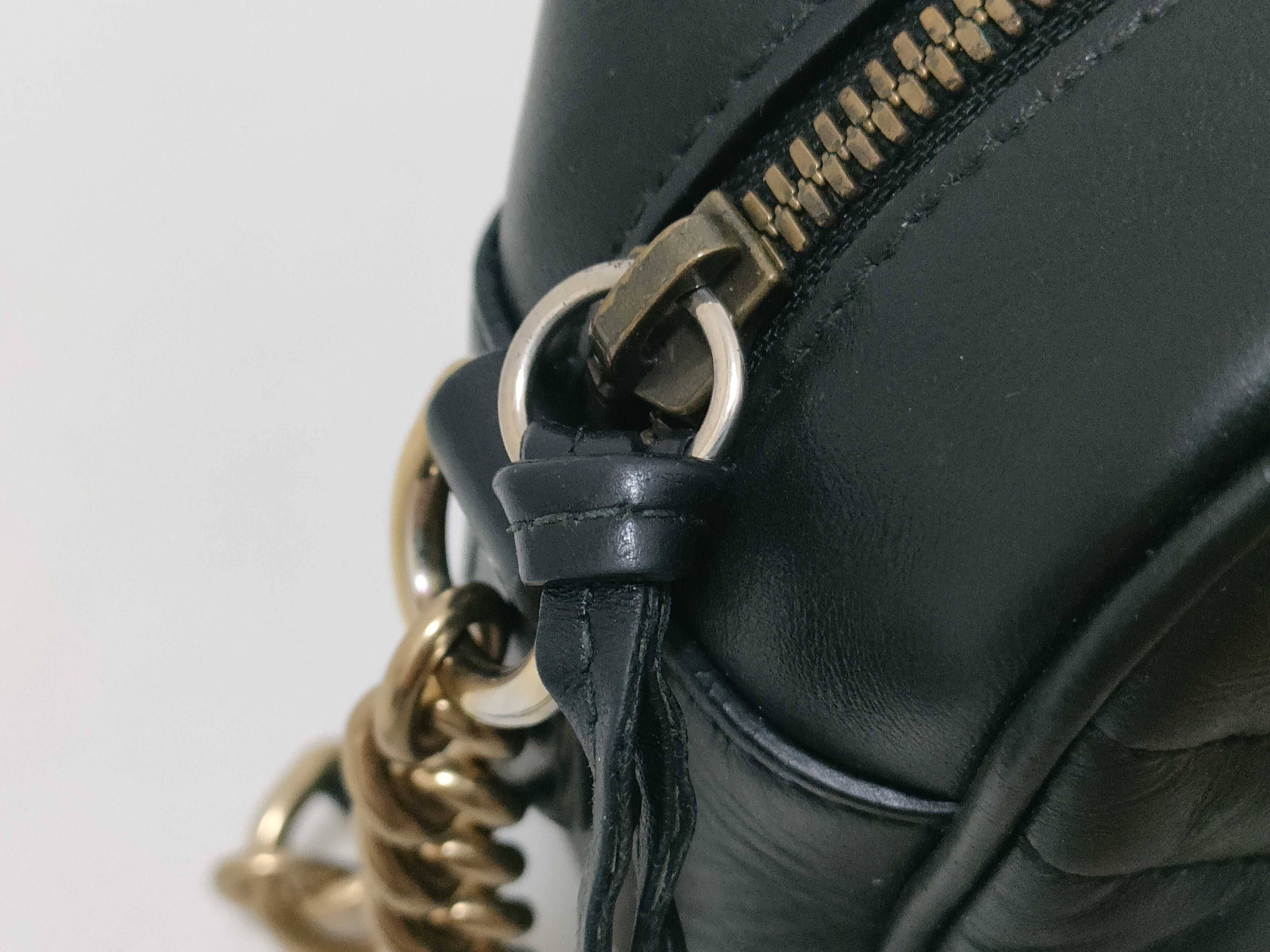 DU- GG Marmont Leather Chain Shoulder Bag Black 447632 Shoulder Bag — view 14