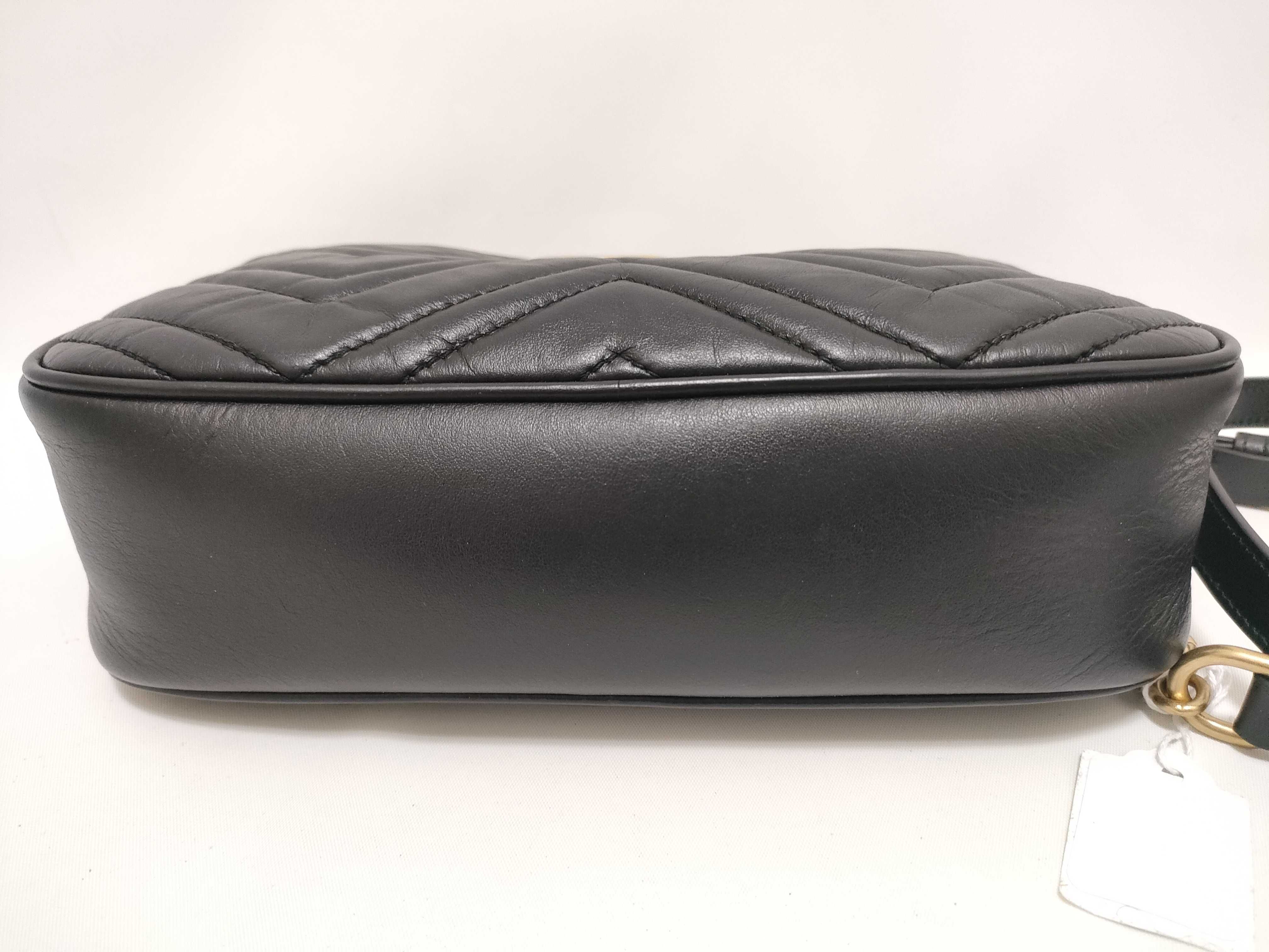 DU- GG Marmont Leather Chain Shoulder Bag Black 447632 Shoulder Bag — view 8